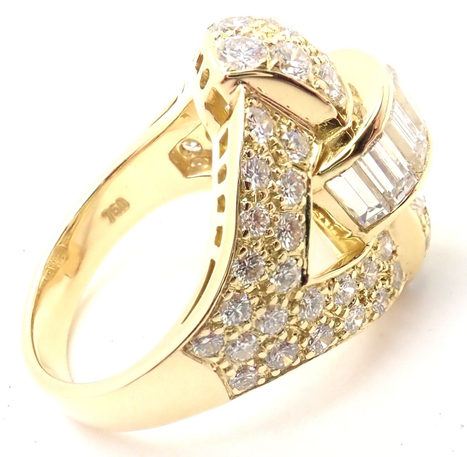 Rare! Authentic Piaget 18k Yellow Gold 3ct Diamond Cocktail Ring | Fortrove