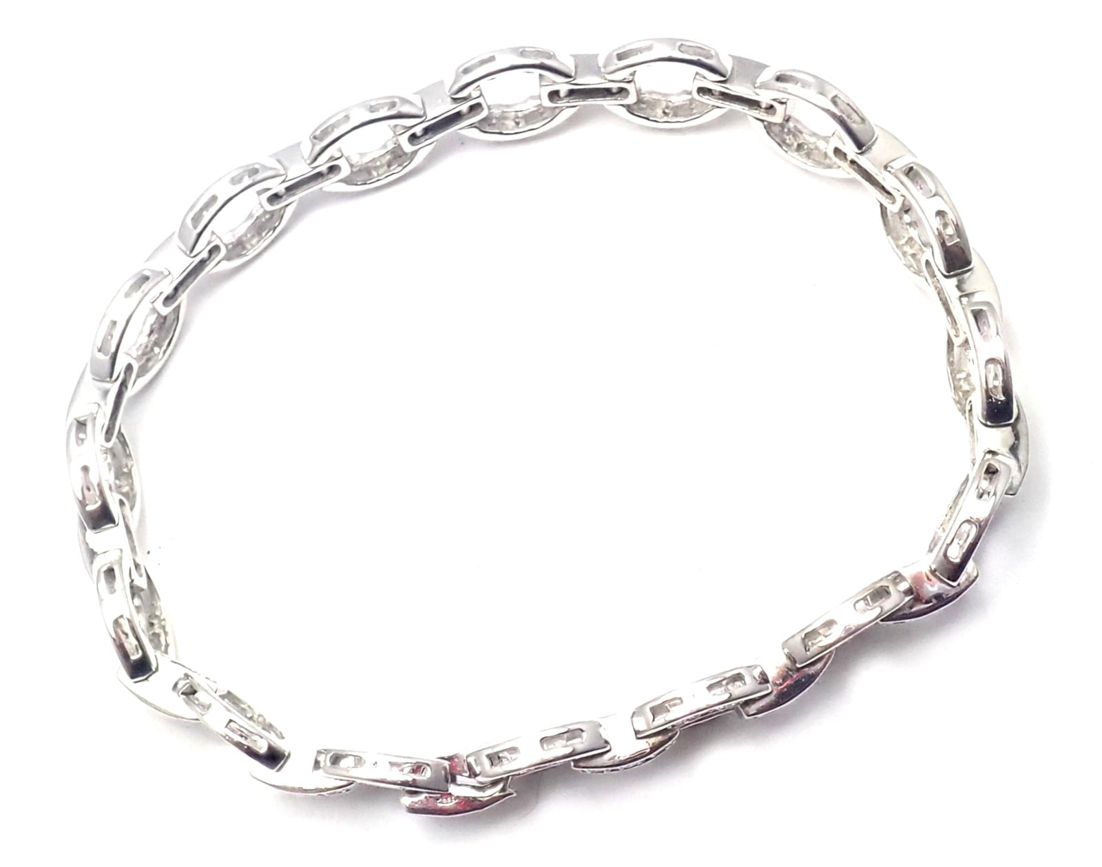 Damiani Jewelry & Watches:Fine Jewelry:Bracelets & Charms Authentic! Damiani 18k White Gold Diamond Link Tennis Bracelet