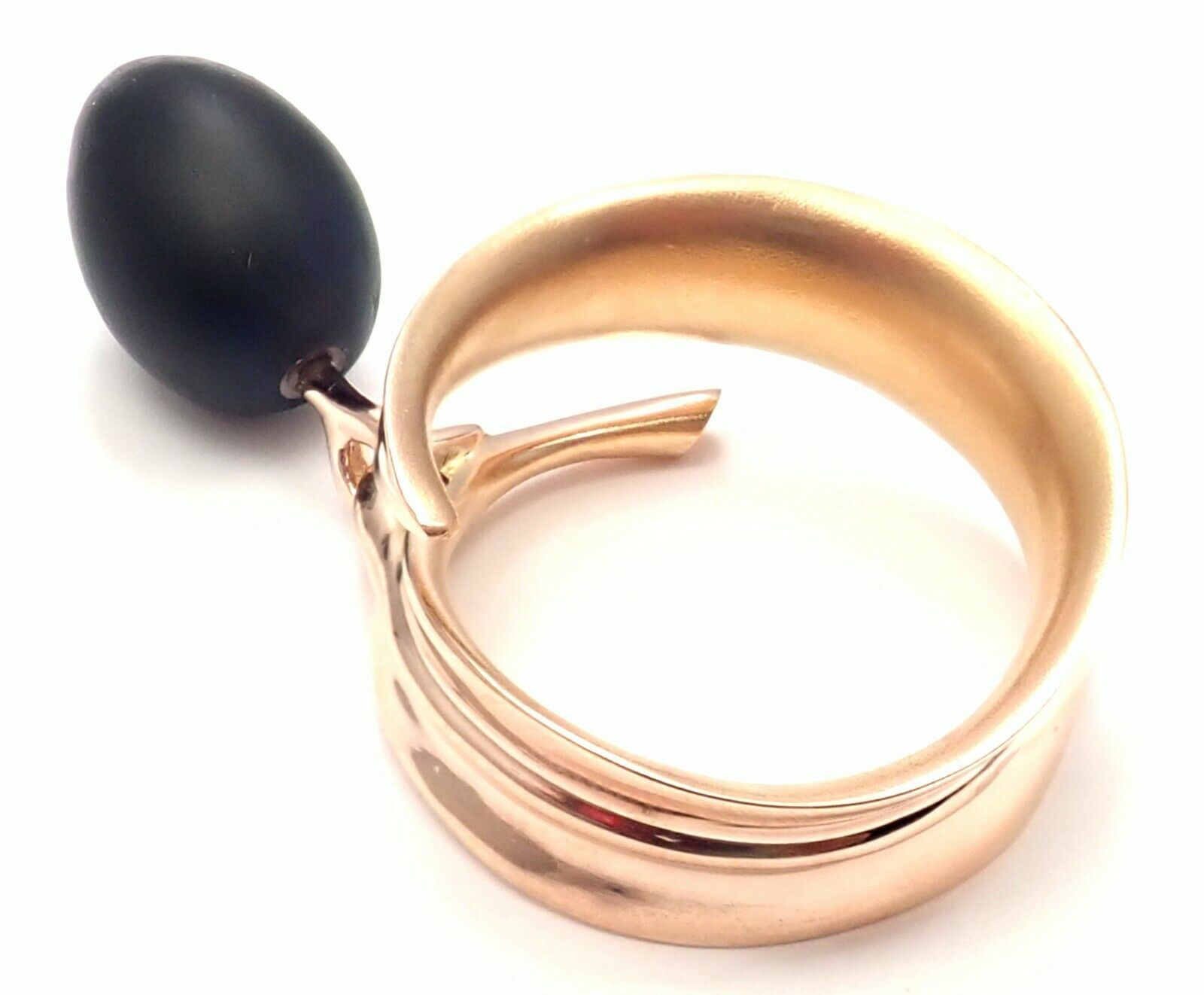 HERMÈS Jewelry & Watches:Fine Jewelry:Rings Rare! Authentic Hermes Olive 18k Rose Gold Wood Band Ring