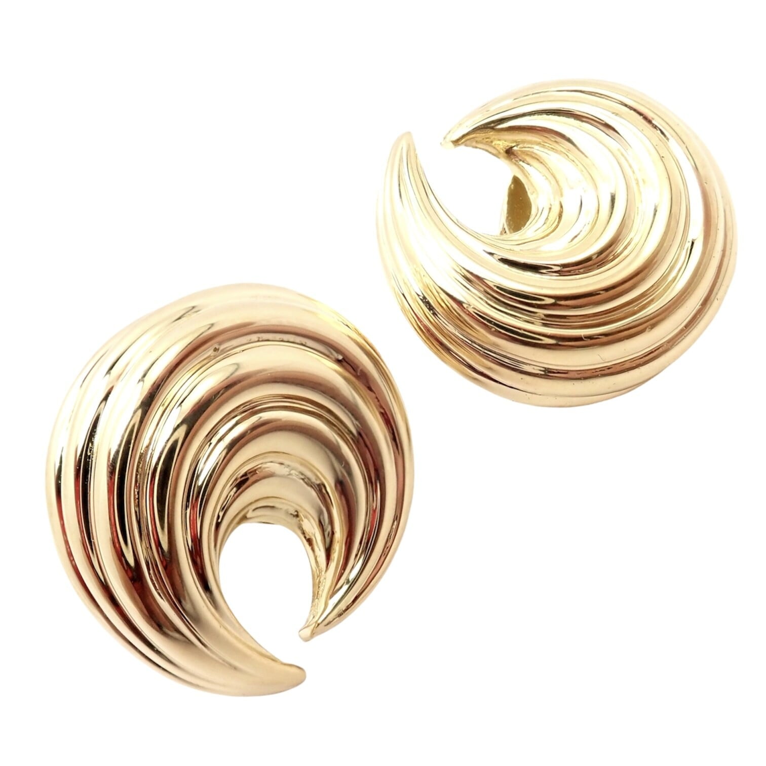 Tiffany & Co. Jewelry & Watches:Fine Jewelry:Earrings Authentic! Tiffany & Co 18k Yellow Gold Crescent Moon Vintage Earrings