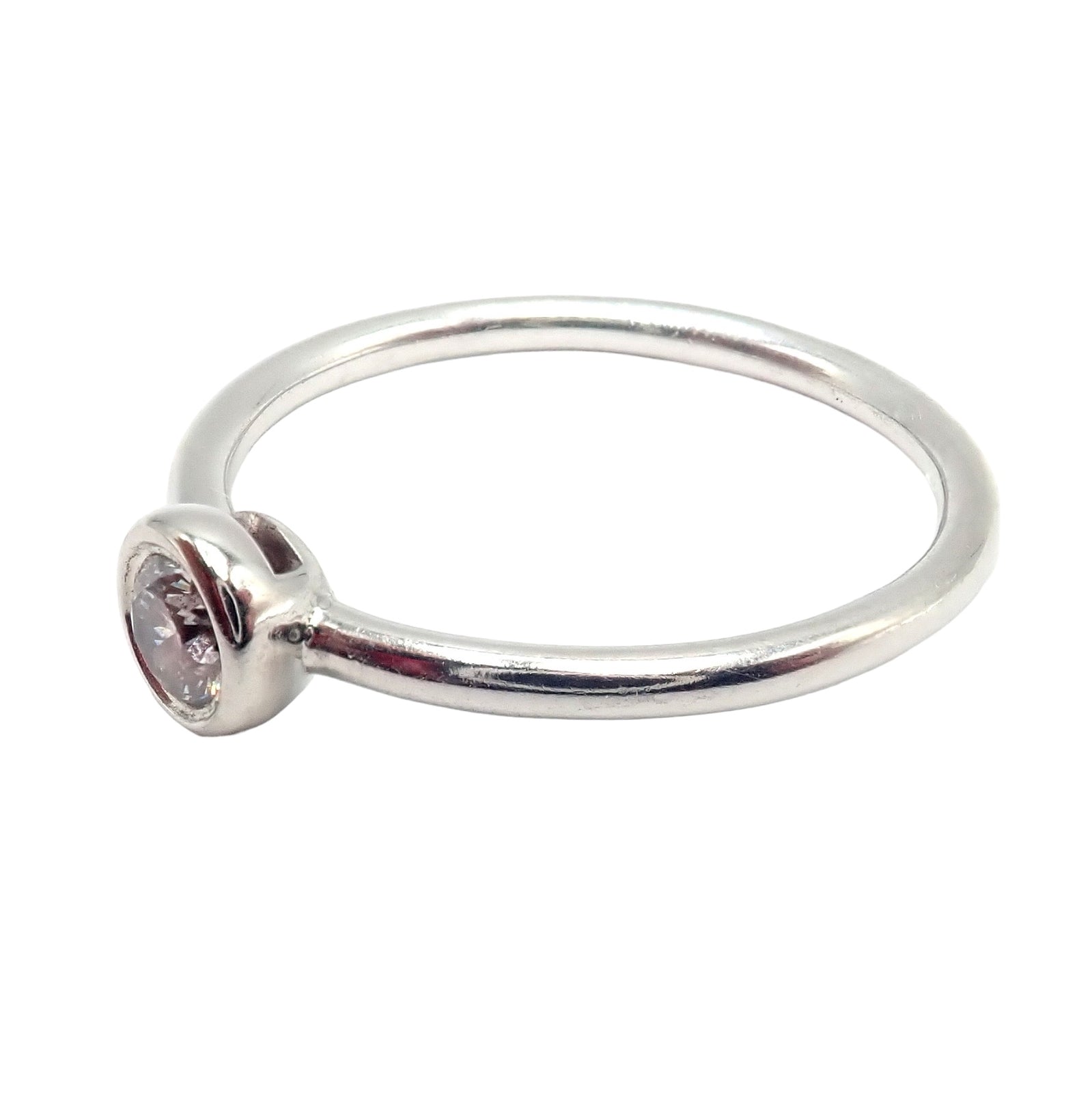 Tiffany & Co Platinum 0.12ct Diamond Engagement Stacking Ring size 6.5 | Fortrove