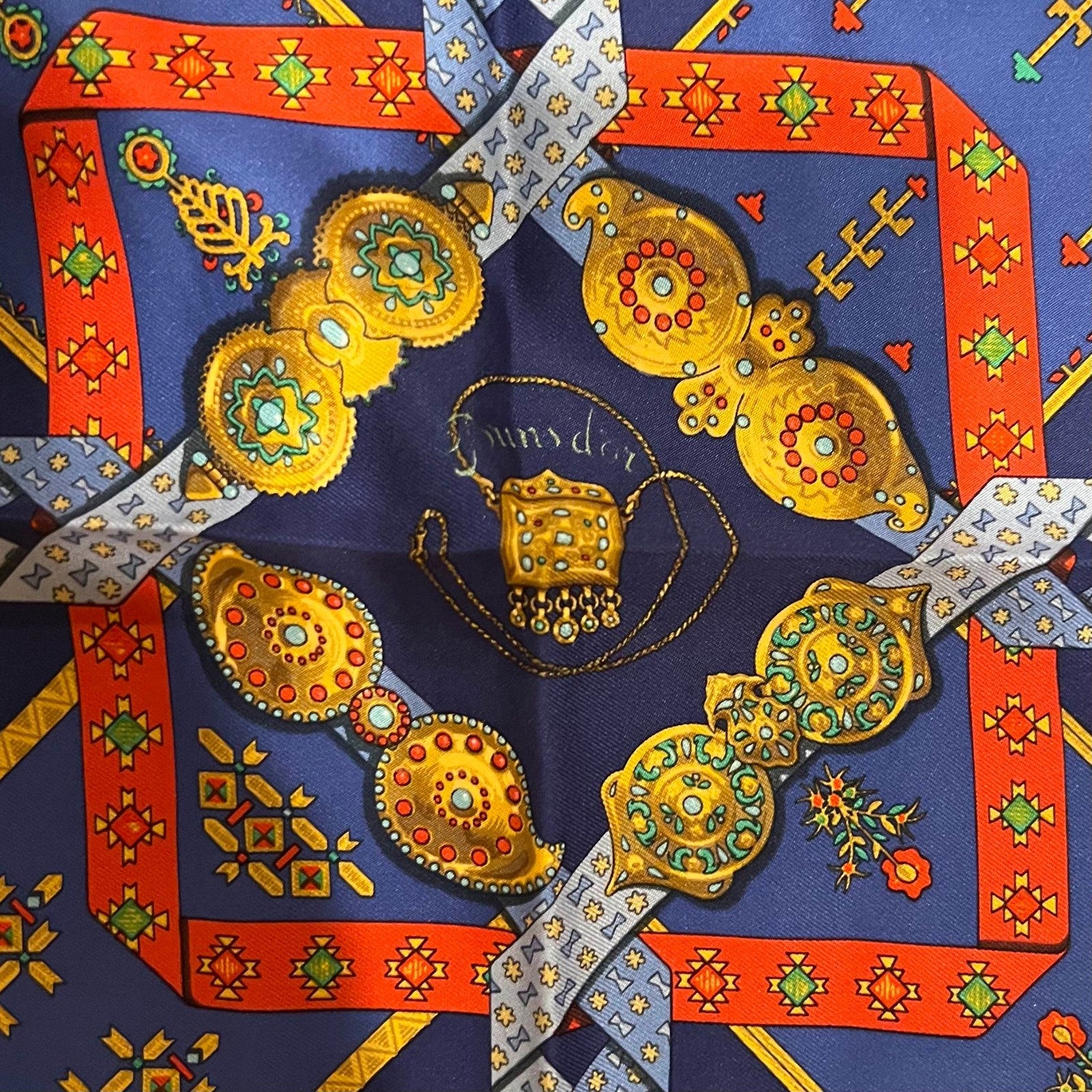 Hermes Clothing, Shoes & Accessories:Women:Women's Accessories:Scarves & Wraps Authentic Hermes Brins d’Or 45cm Silk Scarf