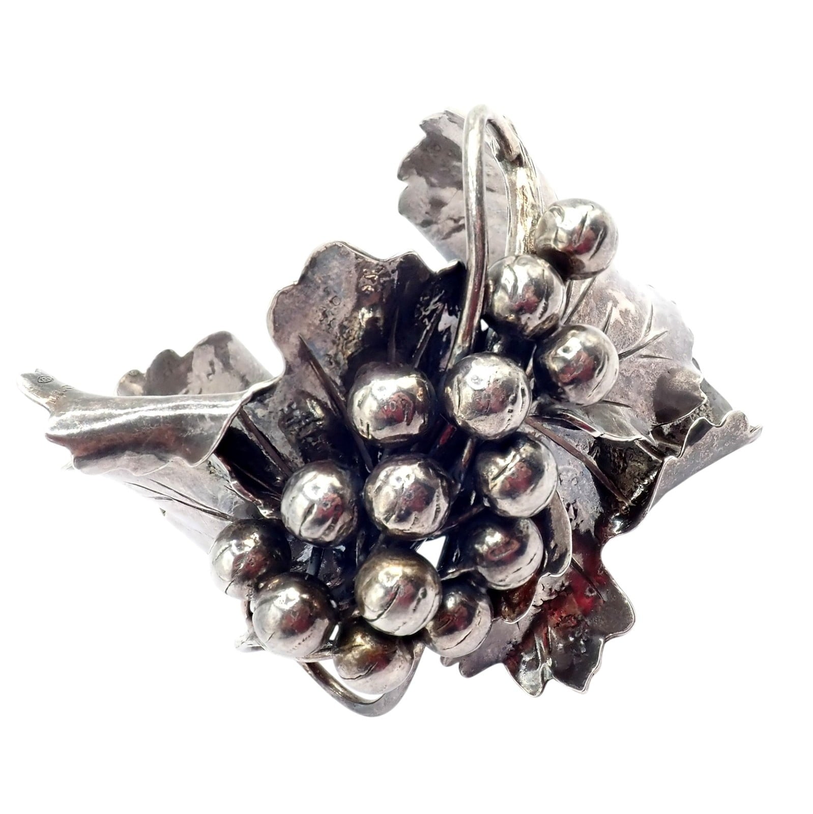 Buccellati Jewelry & Watches:Fine Jewelry:Bracelets & Charms Rare! Vintage Mario Buccellati Silver Berry Leaf Branch Wide Cuff Bracelet