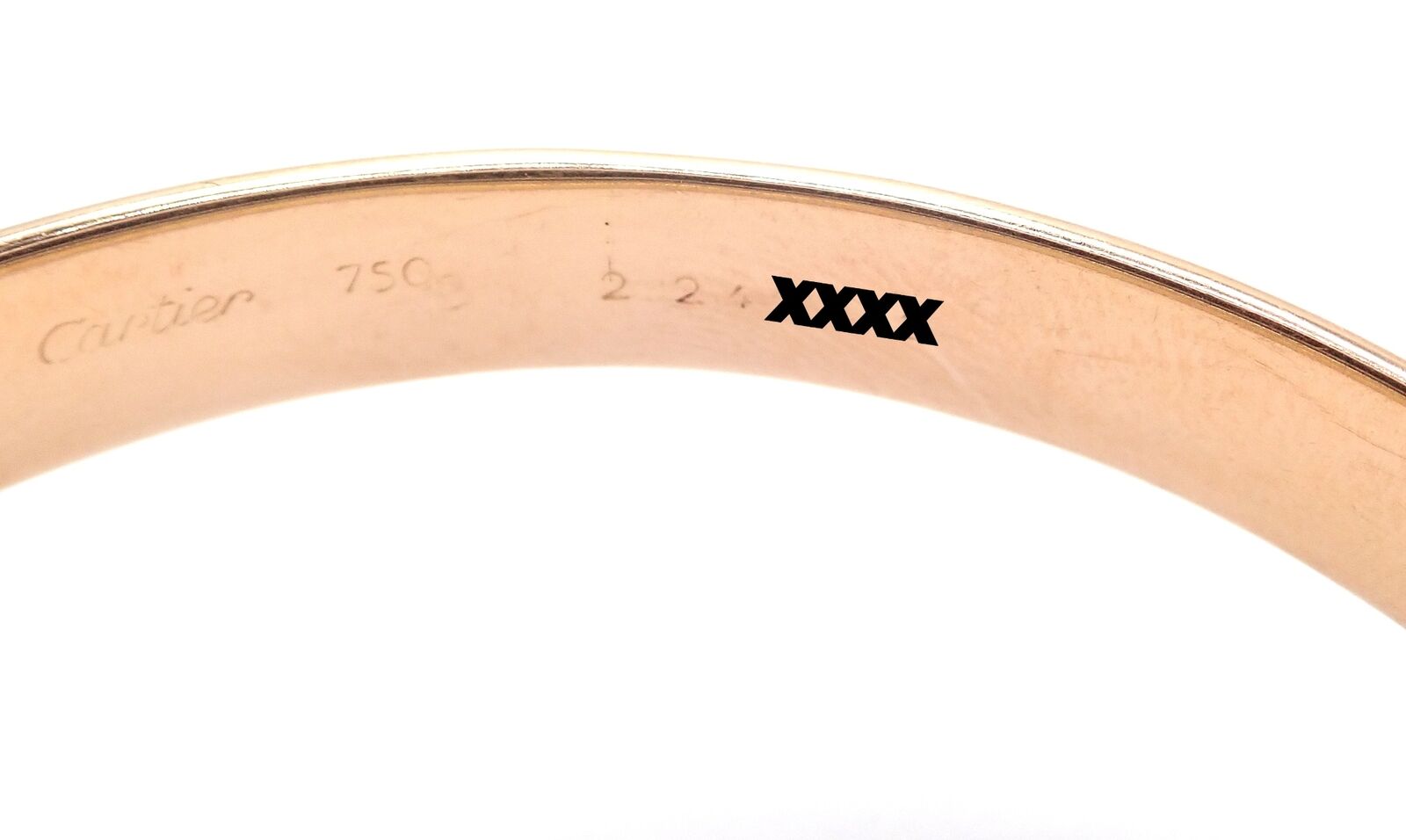 Authentic! Cartier 18k Tricolor Gold 101.5 Grams Rolling Trinity Bangle Bracelet | Fortrove