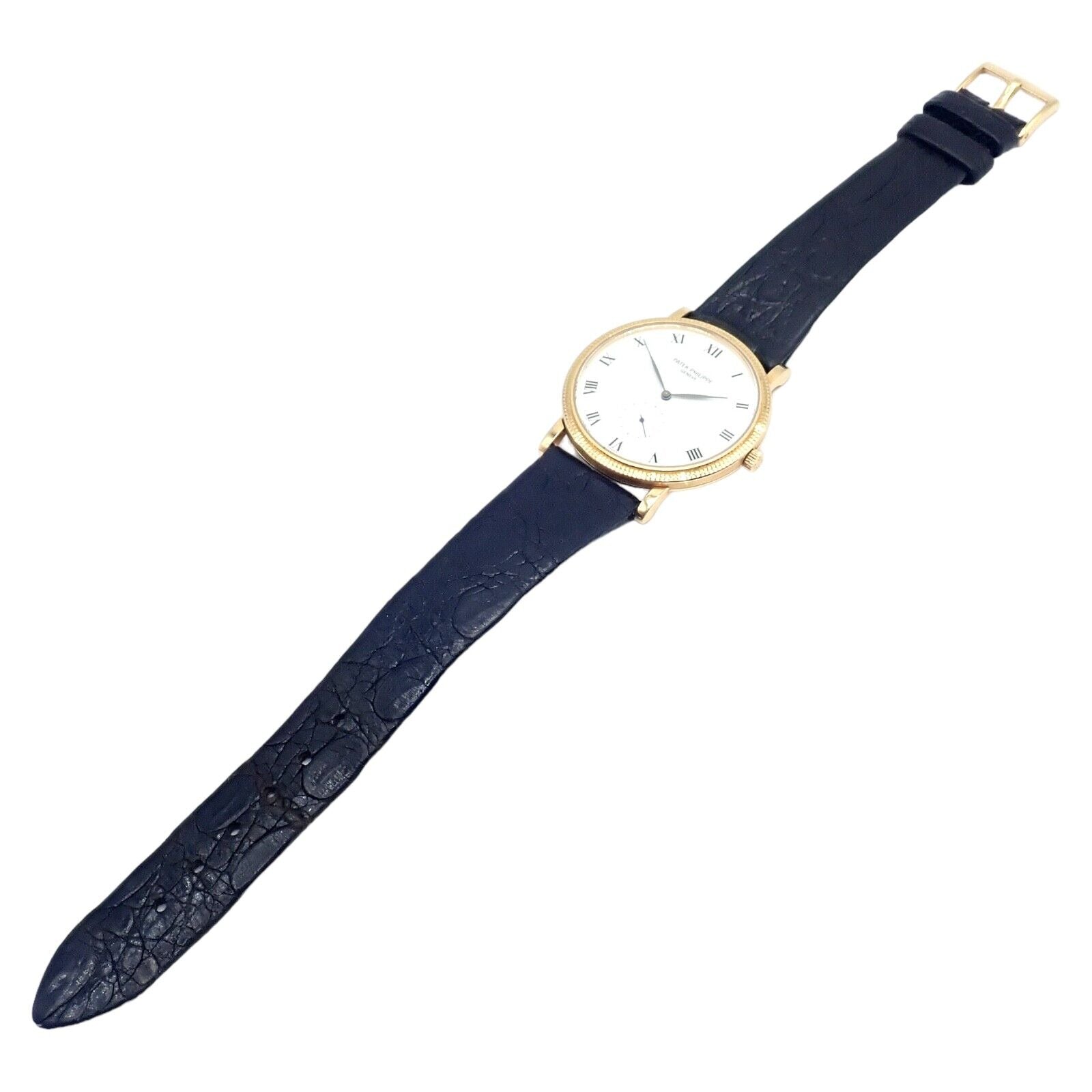 Patek Philippe Jewelry & Watches:Watches, Parts & Accessories:Watches:Wristwatches Patek Philippe 18k Yellow Gold Calatrava Manual Wind Roman Dial Watch