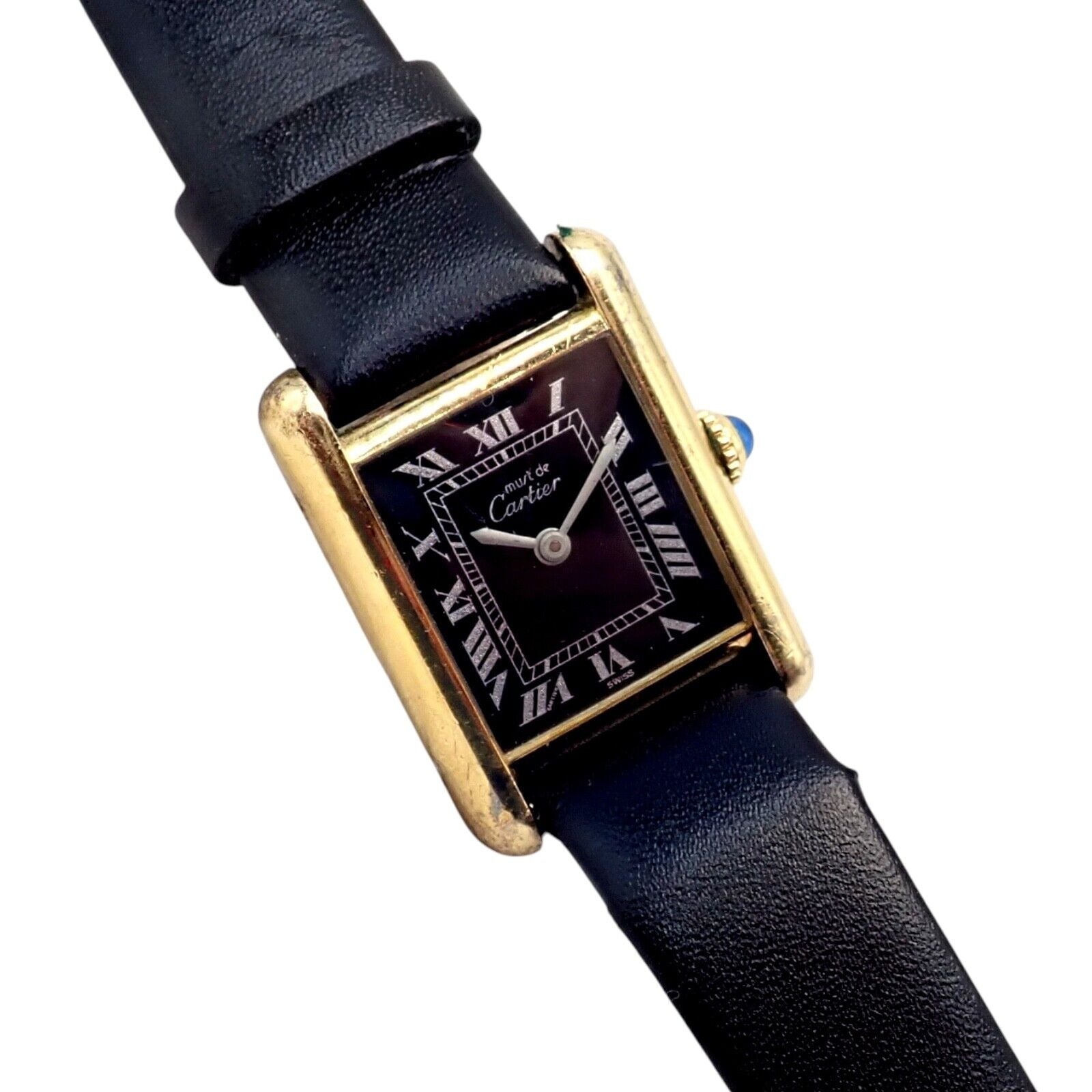 Cartier Jewelry & Watches:Watches, Parts & Accessories:Watches:Wristwatches Authentic! Cartier Must De Silver 925 Argent Vermeil Manual Wind Watch