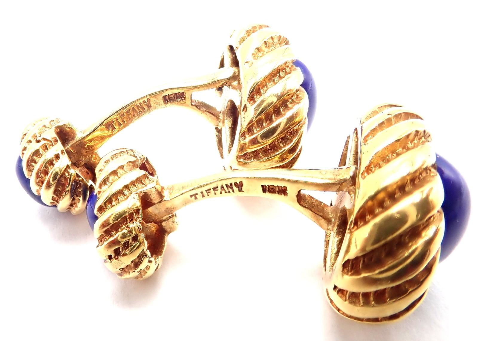 Tiffany & Co. Jewelry & Watches:Men's Jewelry:Cufflinks Authentic! Tiffany & Co Jean Schlumberger 18k Yellow Gold Lapis Lazuli Cufflinks
