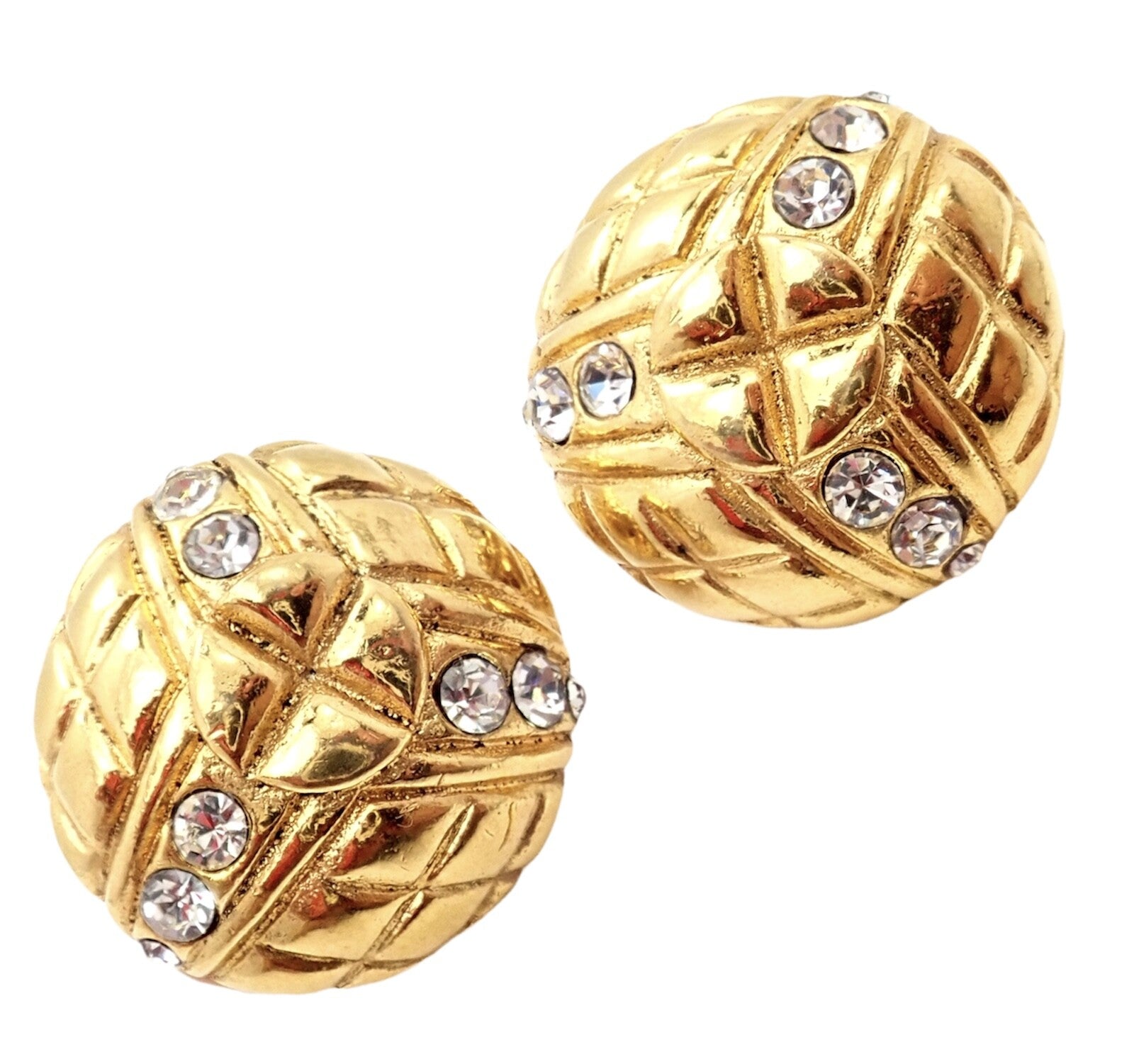 Chanel Jewelry & Watches:Vintage & Antique Jewelry:Earrings Rare! Vintage Chanel Paris France Crystal Earrings 1970's