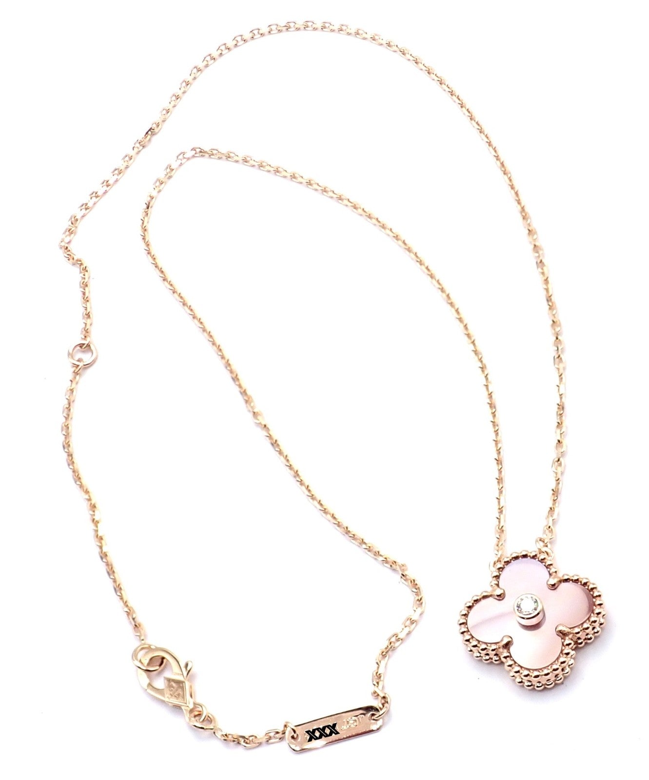 Van Cleef & Arpels Jewelry & Watches:Fine Jewelry:Necklaces & Pendants Van Cleef & Arpels Diamond 18k Vintage Alhambra Pink MOP Holiday 2025 Necklace