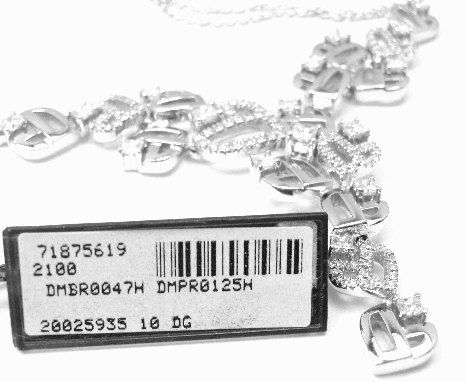 Authentic Damiani 18k White Gold Diamond Drop Necklace | Fortrove