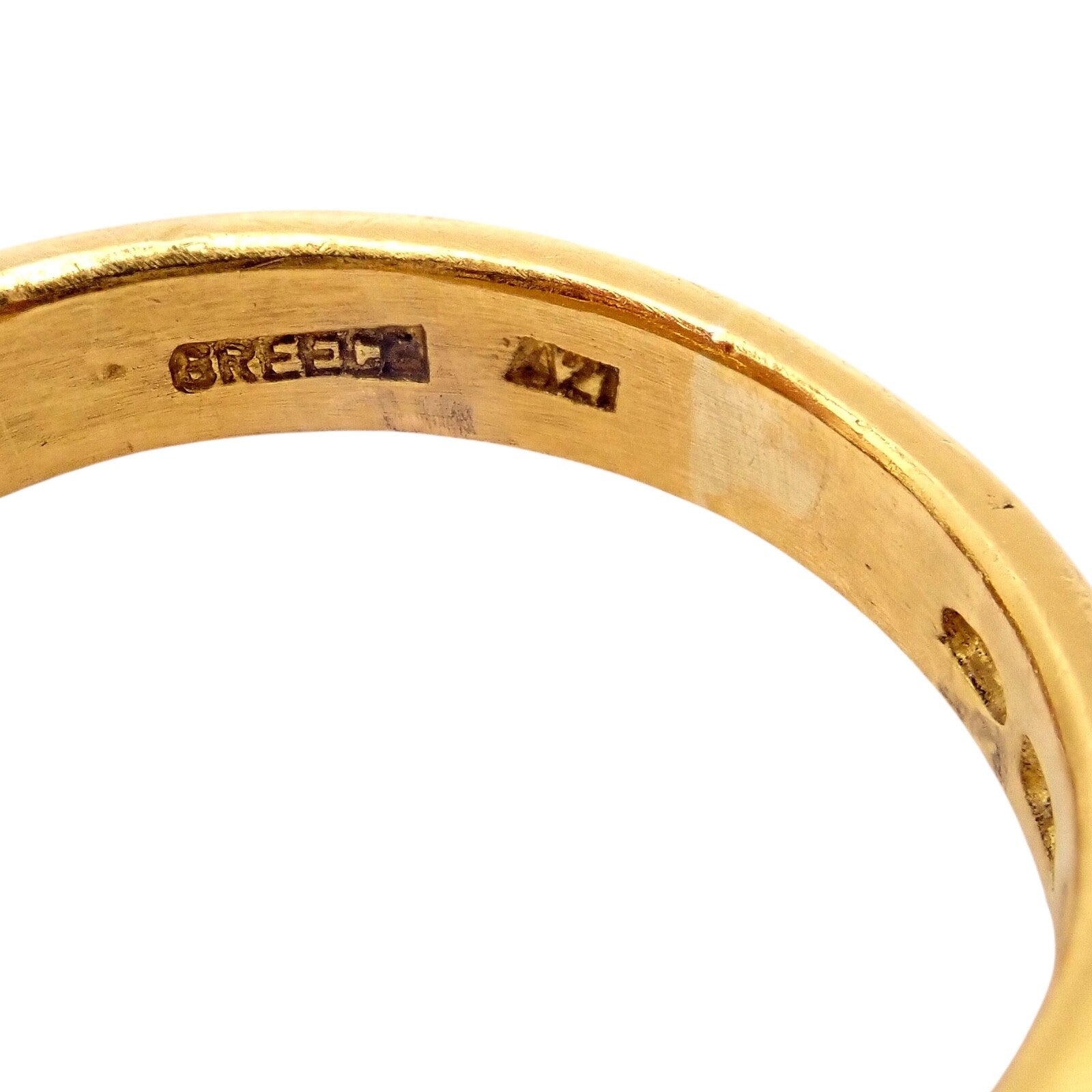 Authentic! Ilias Lalaounis Greece 18k Yellow Gold Onyx Ring | Fortrove