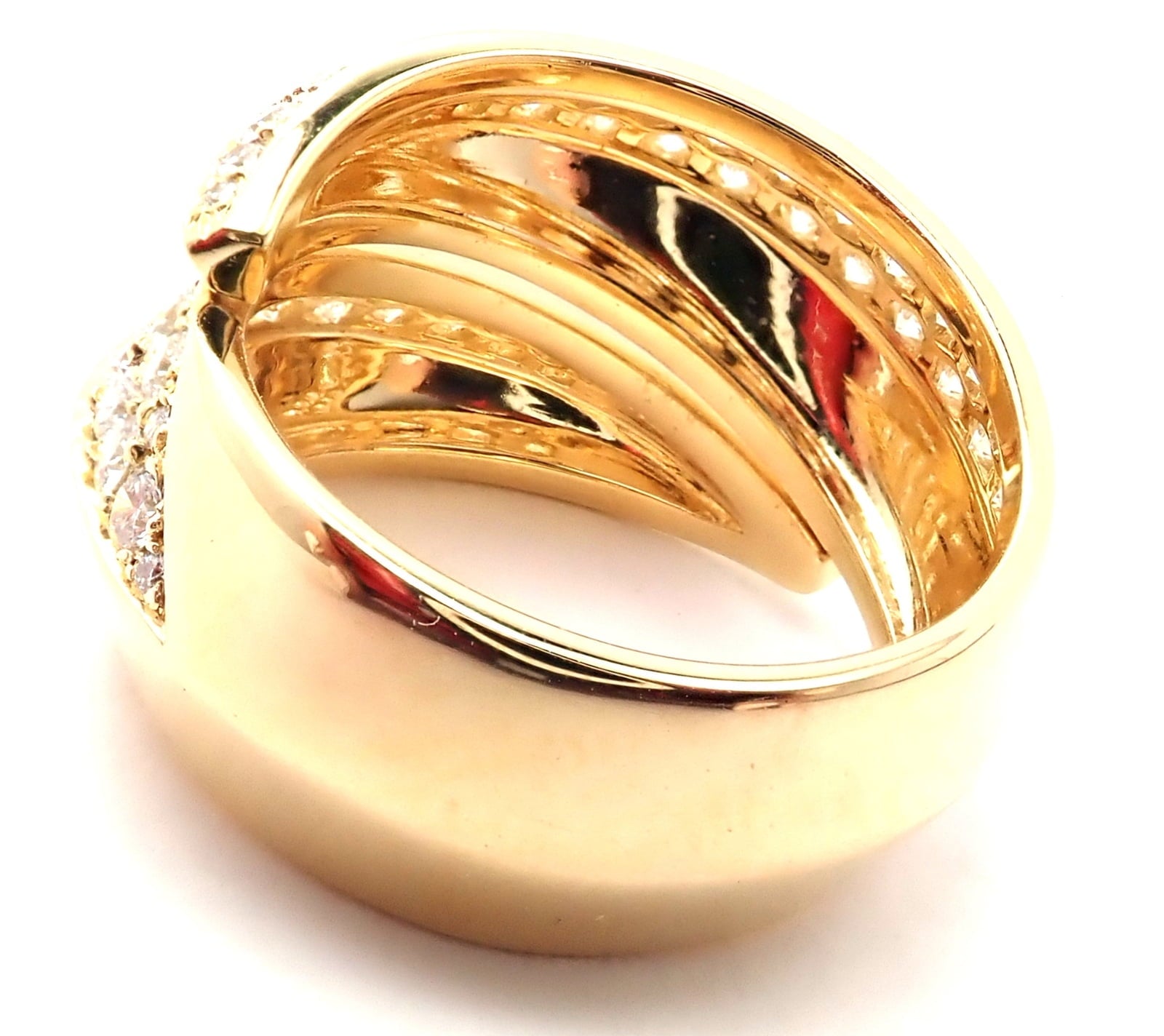 Cartier Jewelry & Watches:Fine Jewelry:Rings Authentic! Cartier Panthere Griffe 18k Yellow Gold 2.50ctw Diamond Band Ring