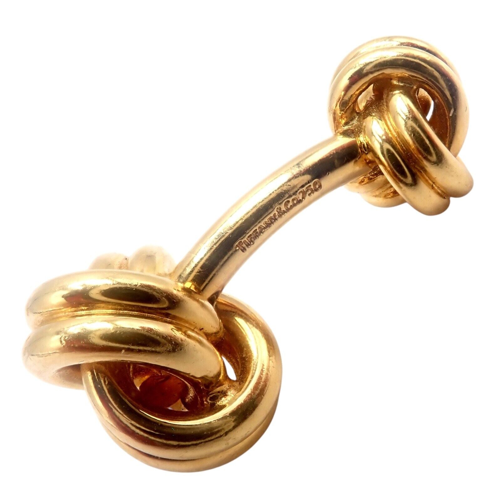 Rare! Vintage Tiffany & Co 18k Yellow Gold Classic Love Knot Cufflinks | Fortrove