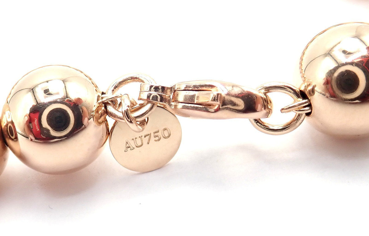 Tiffany & Co. Jewelry & Watches:Fine Jewelry:Bracelets & Charms Authentic! Tiffany & Co 18k Rose Gold Ball Bead Link Bracelet