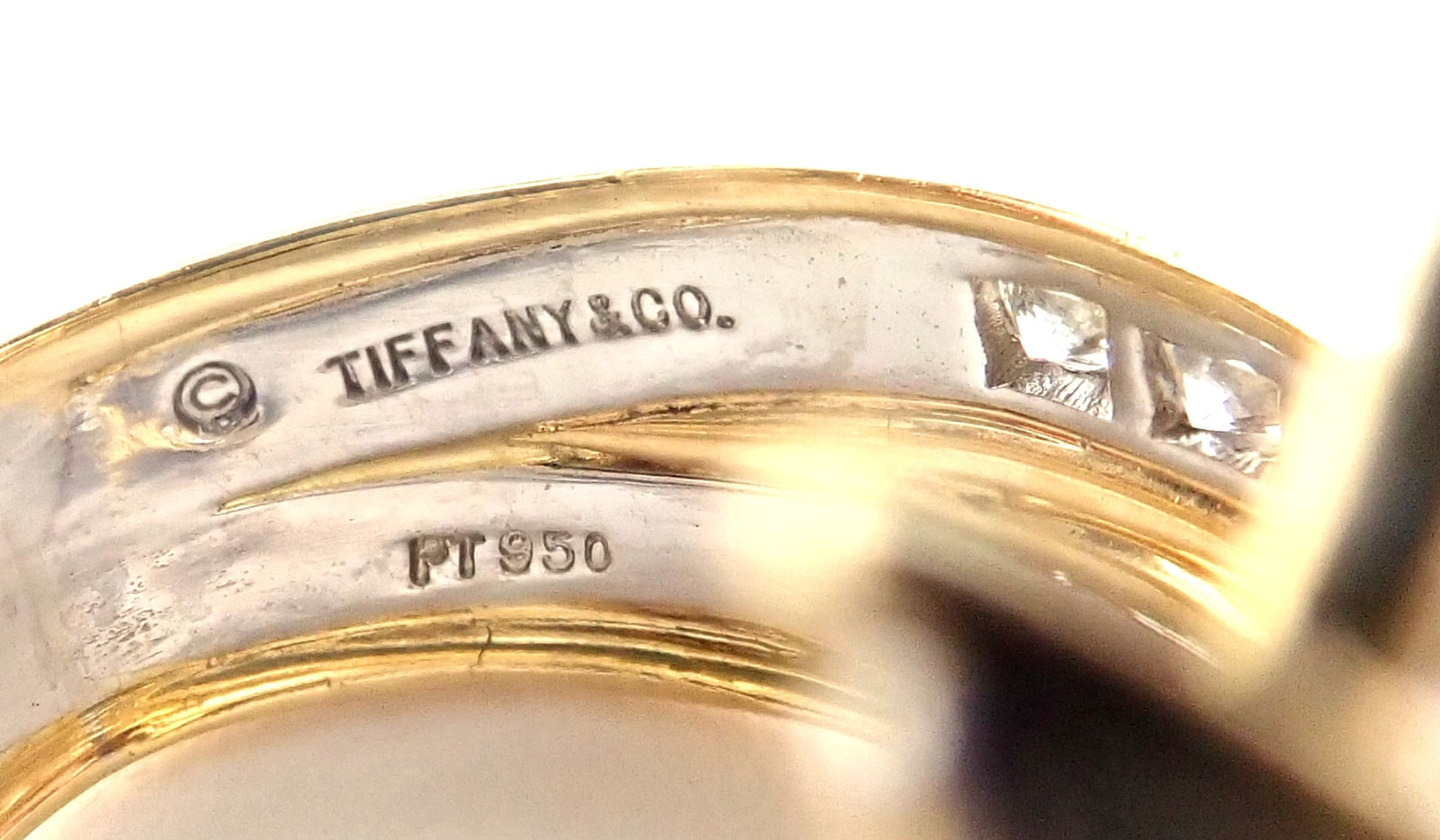 Tiffany & Co. Jewelry & Watches:Fine Jewelry:Rings Rare! Authentic Tiffany & Co Platinum Diamond Ribbon Box Ring