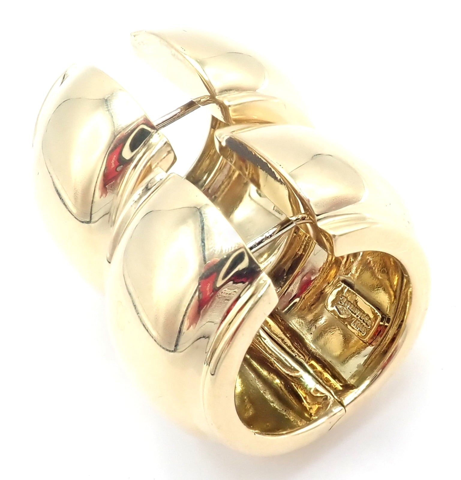 Tiffany & Co. Jewelry & Watches:Fine Jewelry:Earrings Rare! Authentic Vintage Tiffany & Co 18k Yellow Gold Wide Hoop Earrings