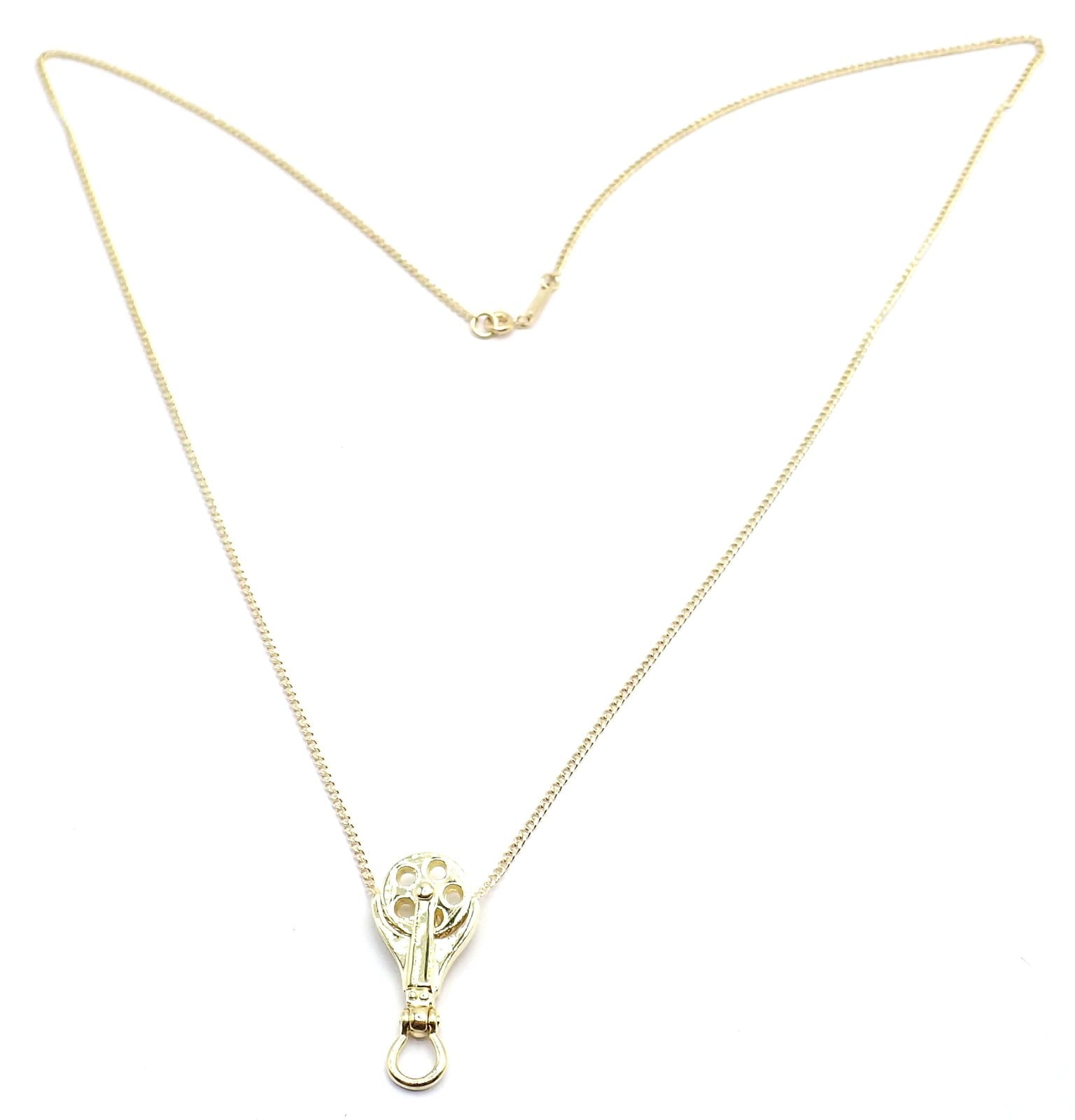 Tiffany & Co. Jewelry & Watches:Fine Jewelry:Necklaces & Pendants Vintage! Tiffany & Co Ralph Lauren 18k Yellow Gold Pulley Pendant Necklace