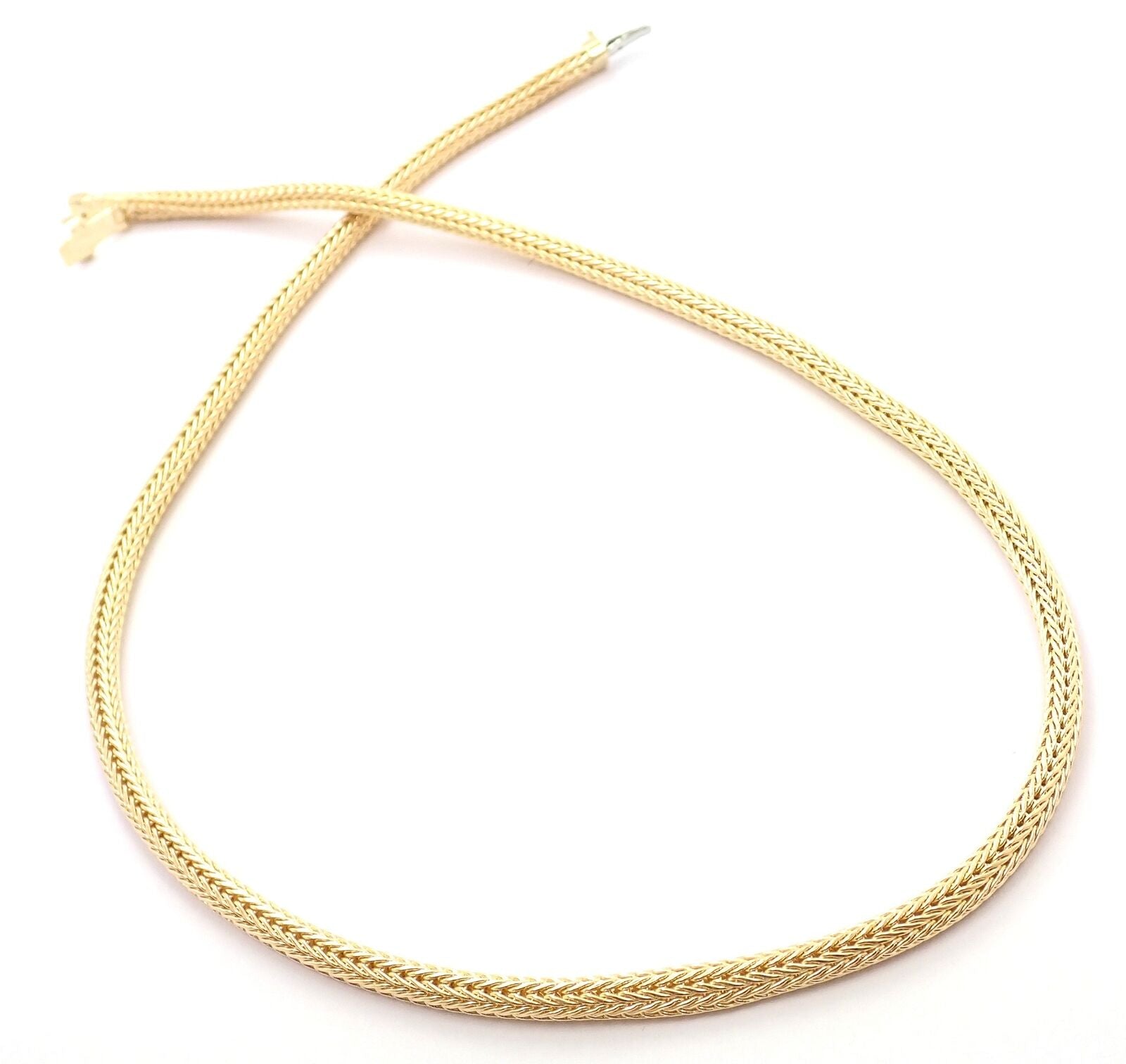 Authentic! Vintage Tiffany & Co 18k Yellow Gold Foxtail Link Chain Necklace | Fortrove