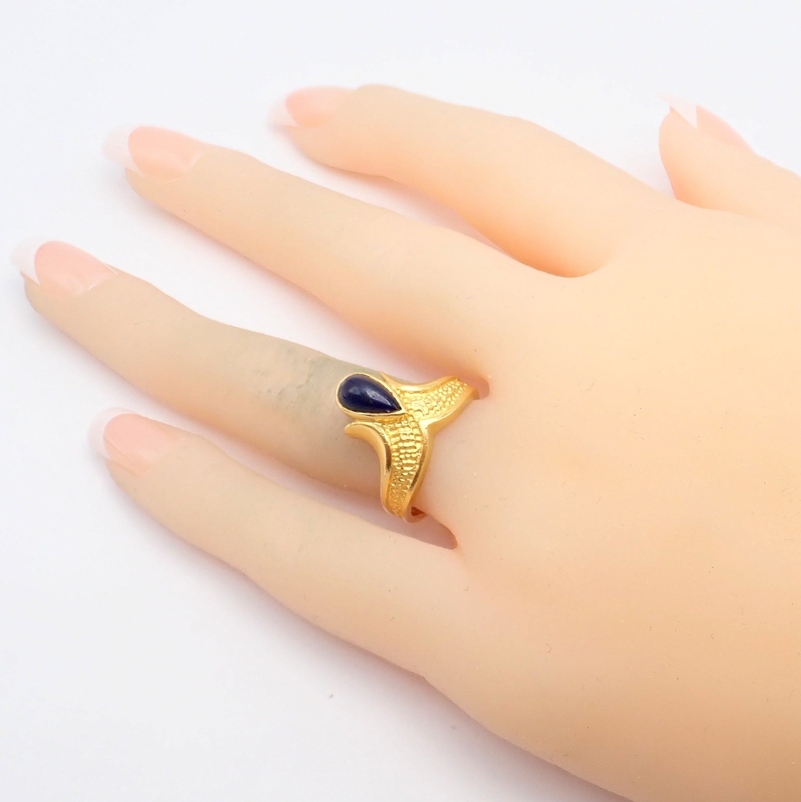 Authentic! Ilias Lalaounis Greece 18k Yellow Gold Onyx Ring | Fortrove