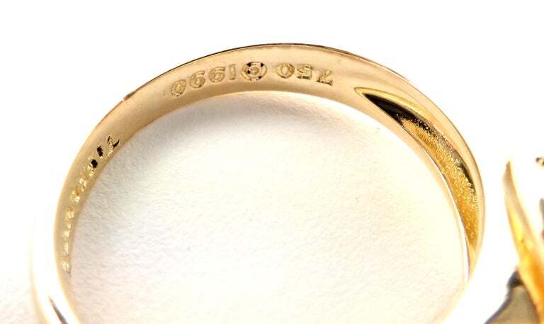 Authentic! Tiffany & Co 18k Yellow Gold Diamond Signature X Band Ring | Fortrove