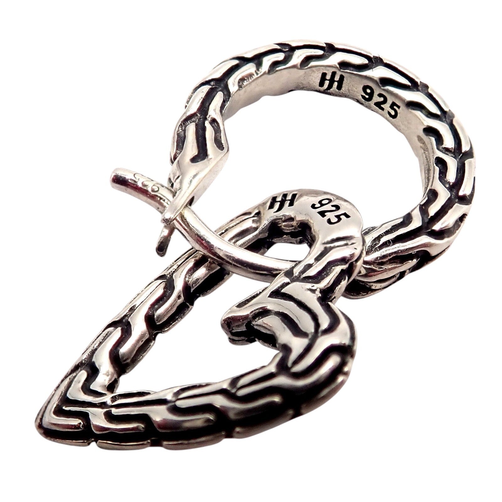 John Hardy Jewelry & Watches:Fine Jewelry:Earrings Authentic! John Hardy JH Silver Manah Heart Earrings