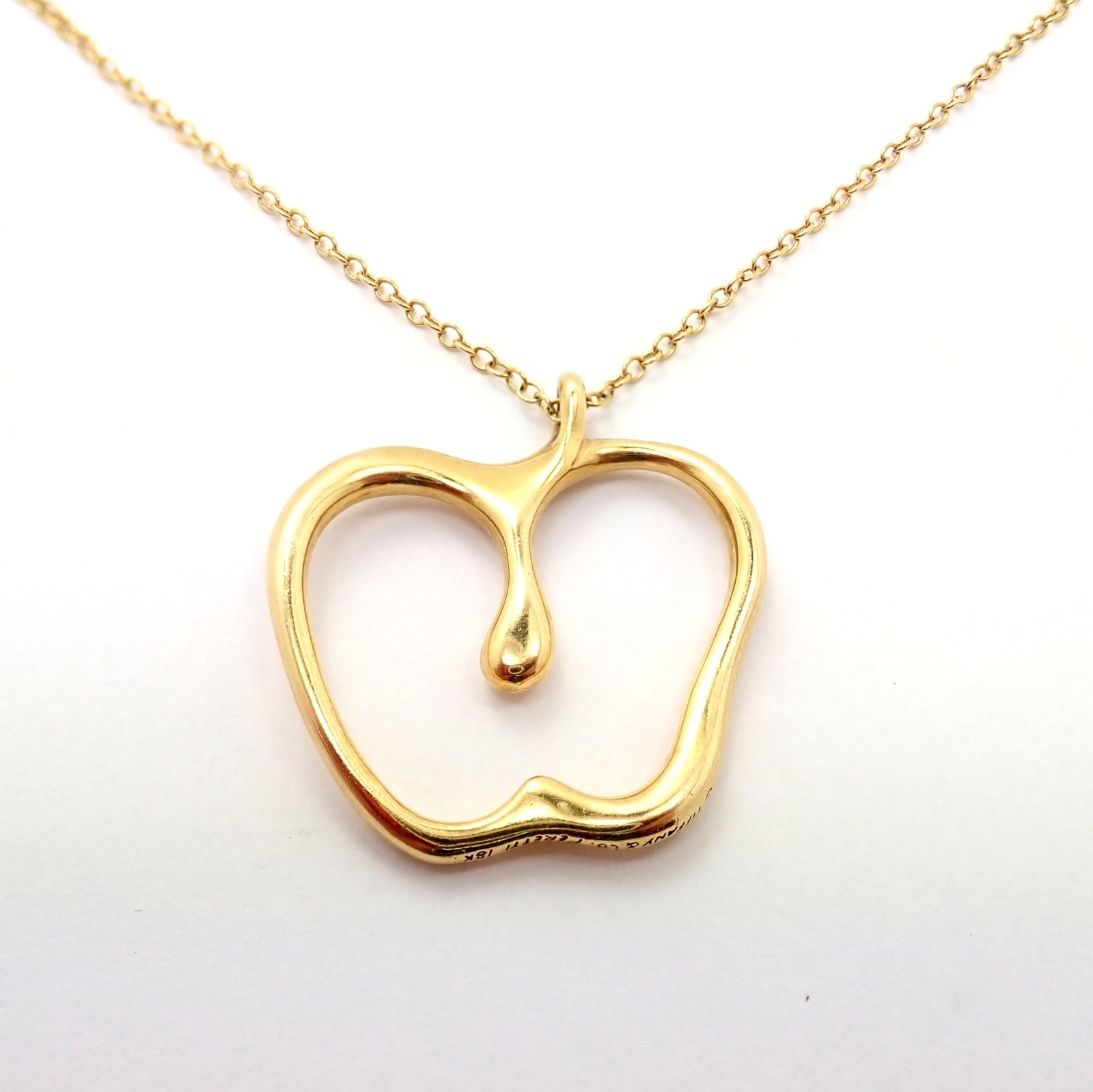 Tiffany & Co. Jewelry & Watches:Fine Jewelry:Necklaces & Pendants Authentic! Tiffany & Co Peretti 18k Yellow Gold Large Apple Pendant Necklace