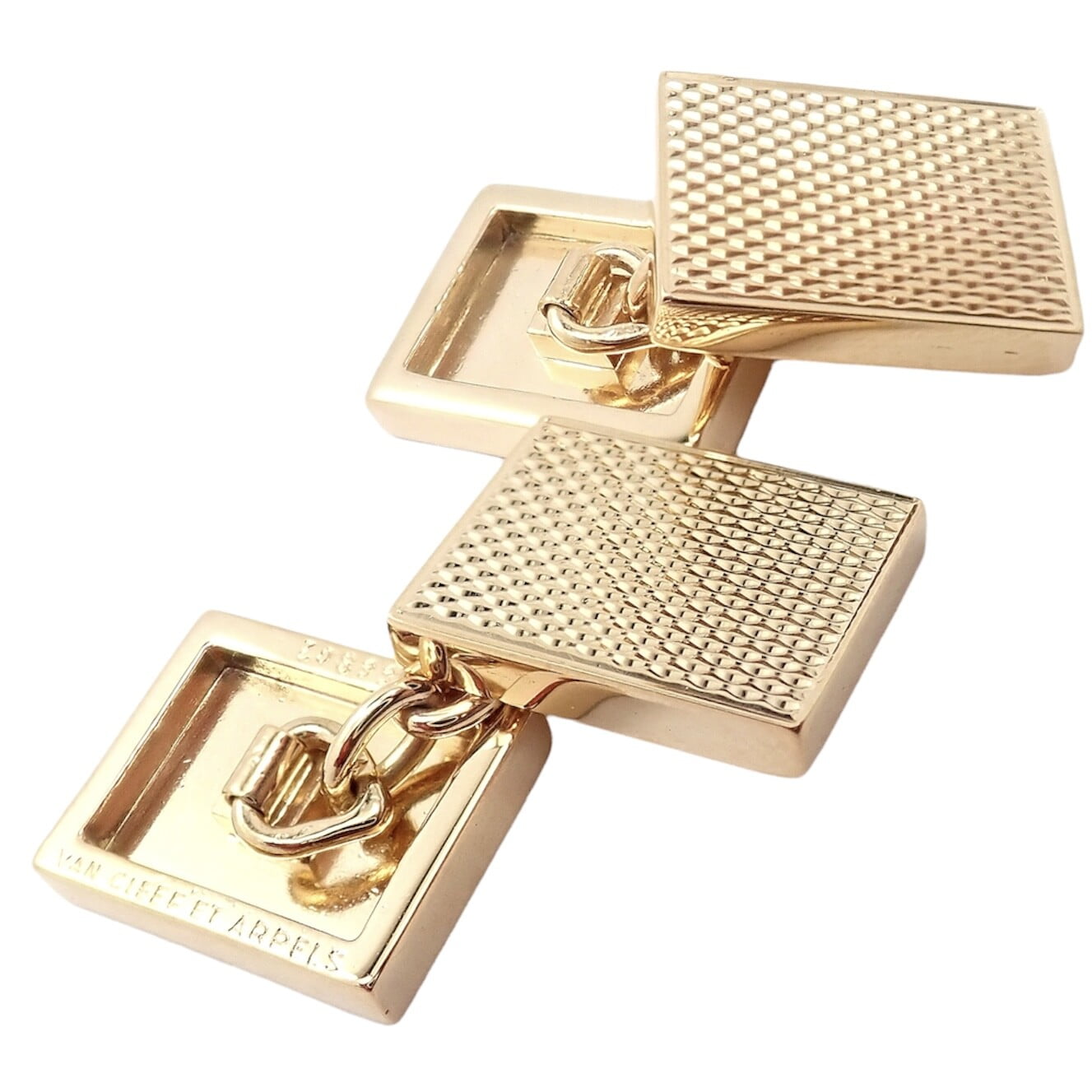 Van Cleef & Arpels Jewelry & Watches:Men's Jewelry:Cufflinks Rare! Authentic Van Cleef & Arpels 18k Yellow Gold Vintage Rectangle Cufflinks