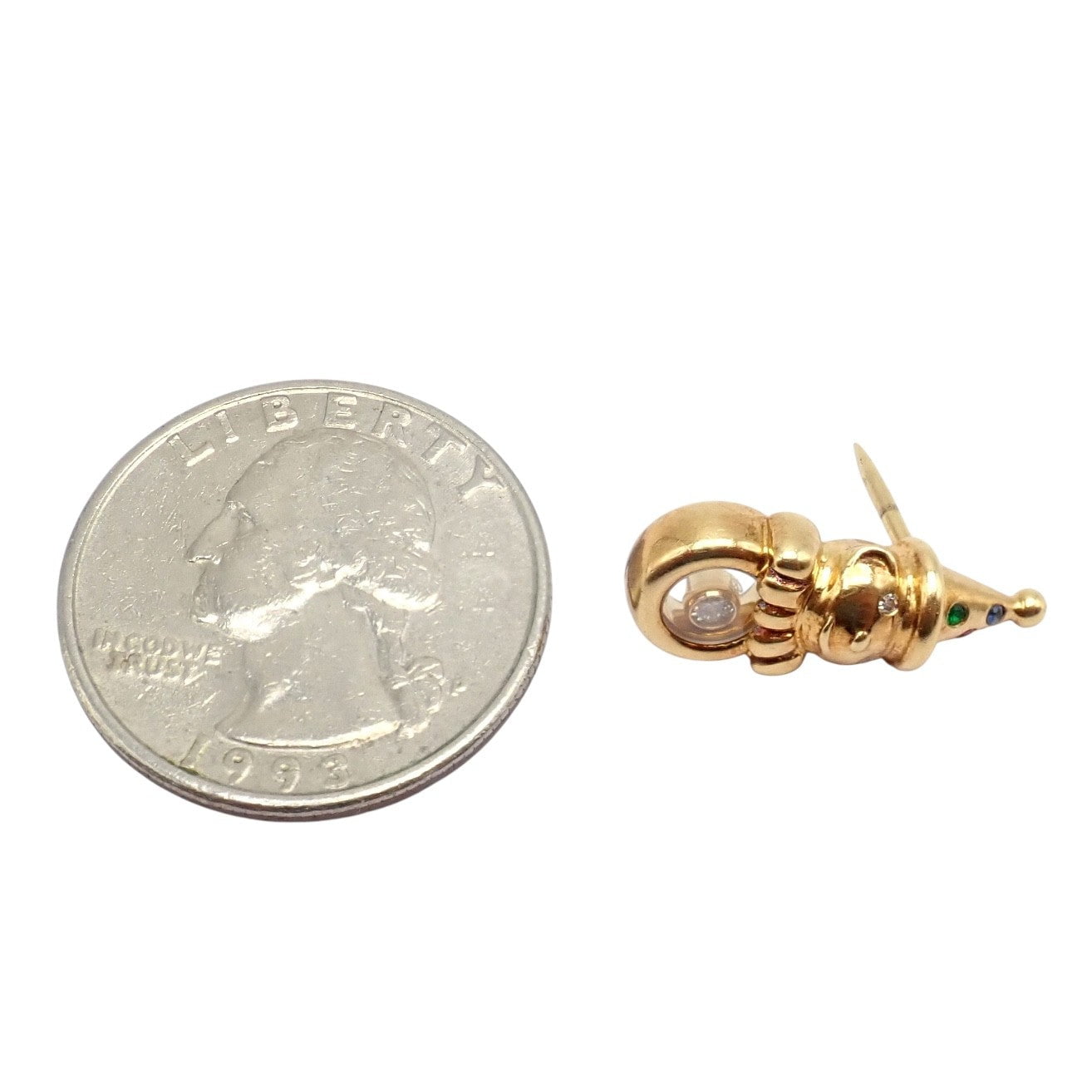 Chopard Jewelry & Watches:Fine Jewelry:Brooches & Pins Authentic! Chopard 18k Yellow Gold Clown Happy Diamond Ruby Sapphire Pin Brooch