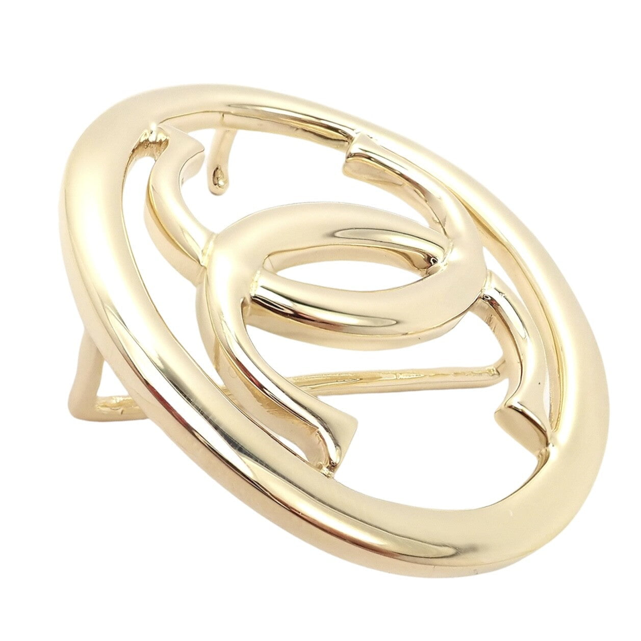 Cartier Clothing, Shoes & Accessories:Women:Women's Accessories:Belt Buckles Rare! Cartier 18k Yellow Gold Signature Classic Large Double C Belt Buckle