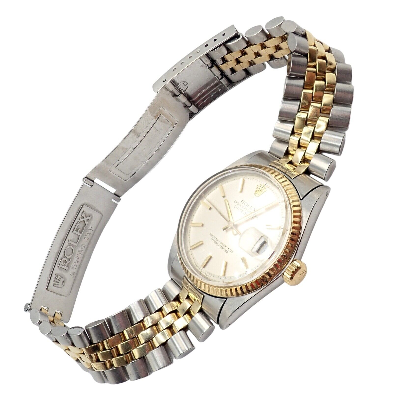 Rolex Jewelry & Watches:Watches, Parts & Accessories:Watches:Wristwatches Rolex Oyster Perpetual Watch Datejust 36mm Stainless 18K Gold Jubilee Band Mens