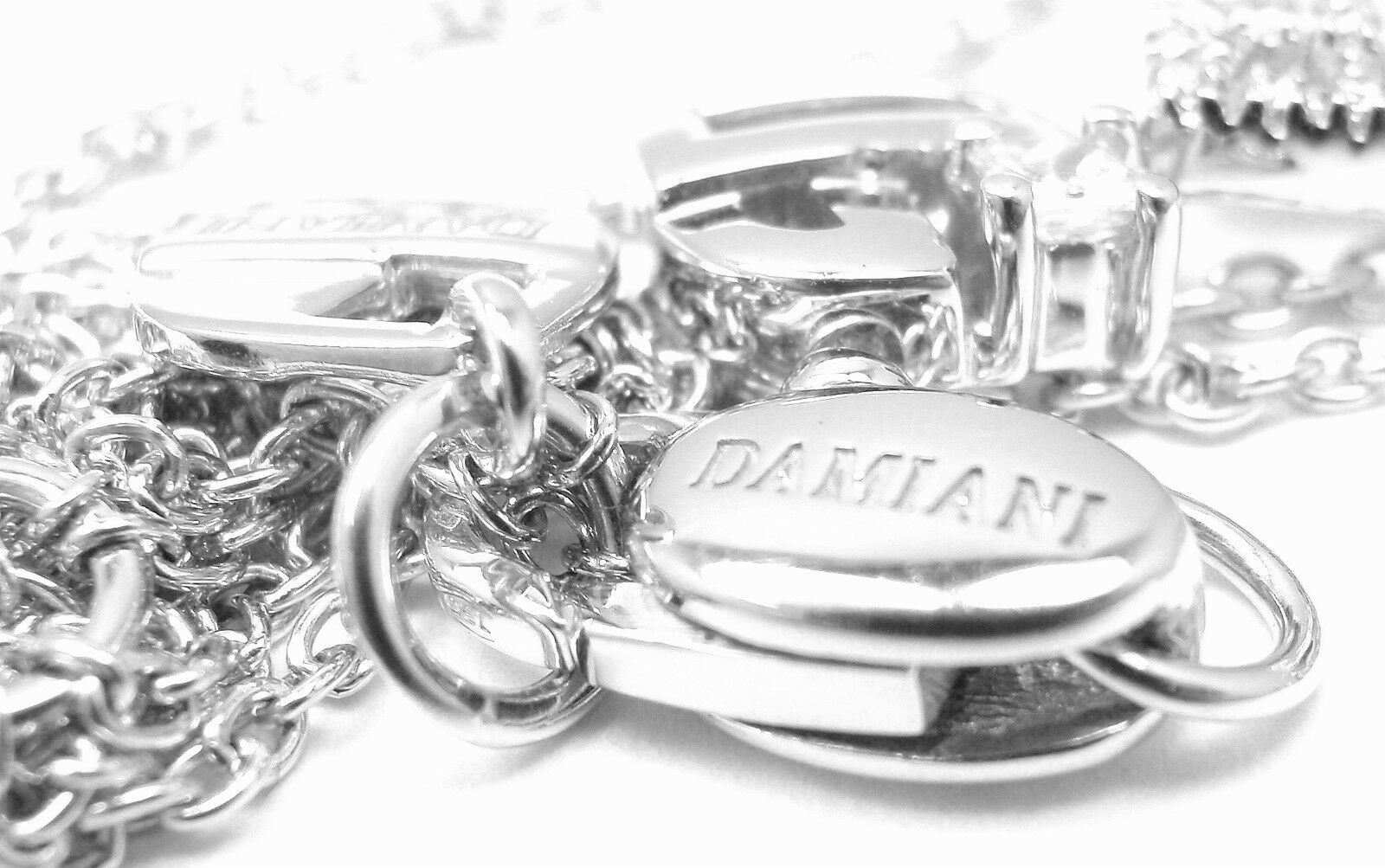 Authentic Damiani 18k White Gold Diamond Drop Necklace | Fortrove