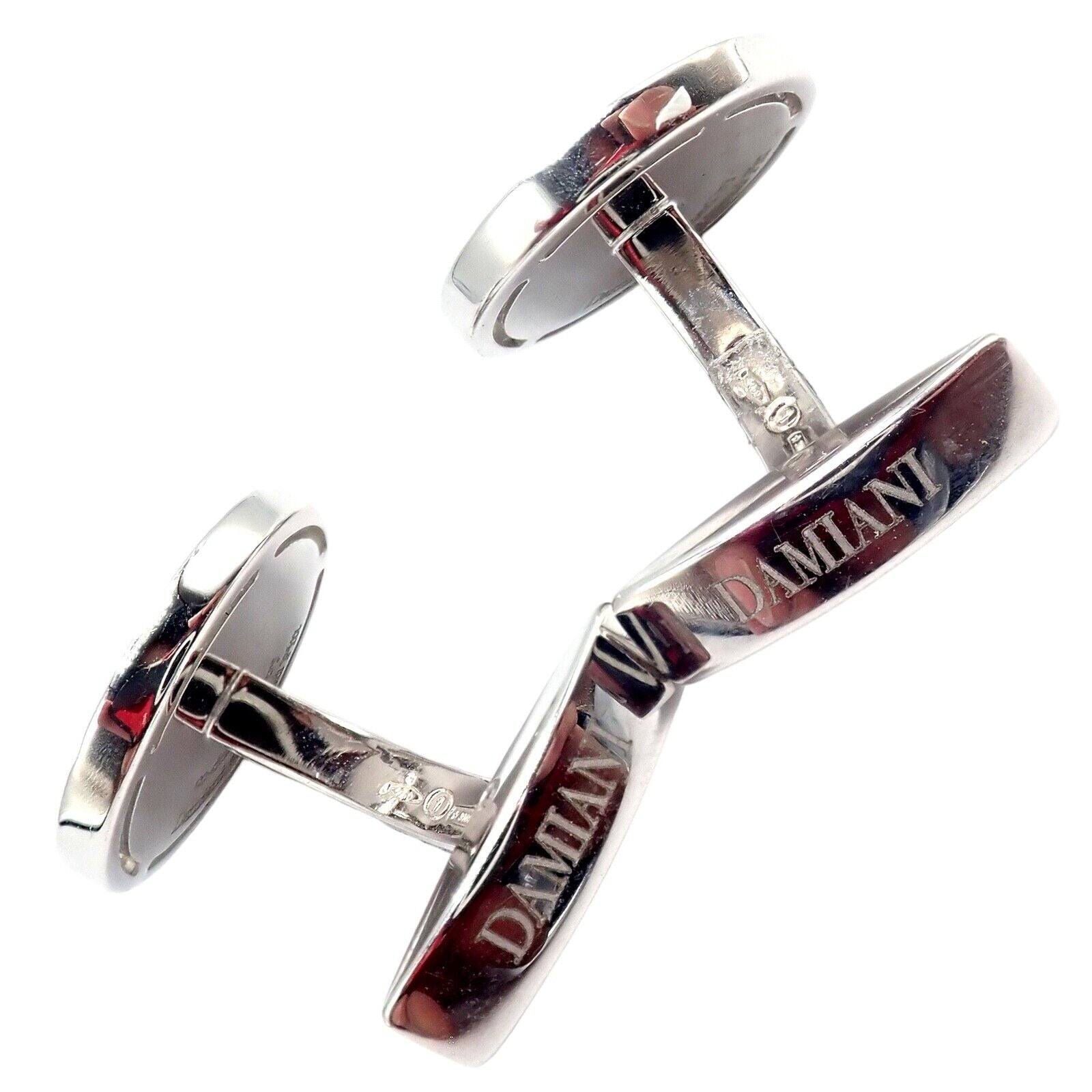 Damiani Jewelry & Watches:Men's Jewelry:Cufflinks Authentic! Damiani Brad Pitt 18k White Gold Diamond Black Onyx Cufflinks