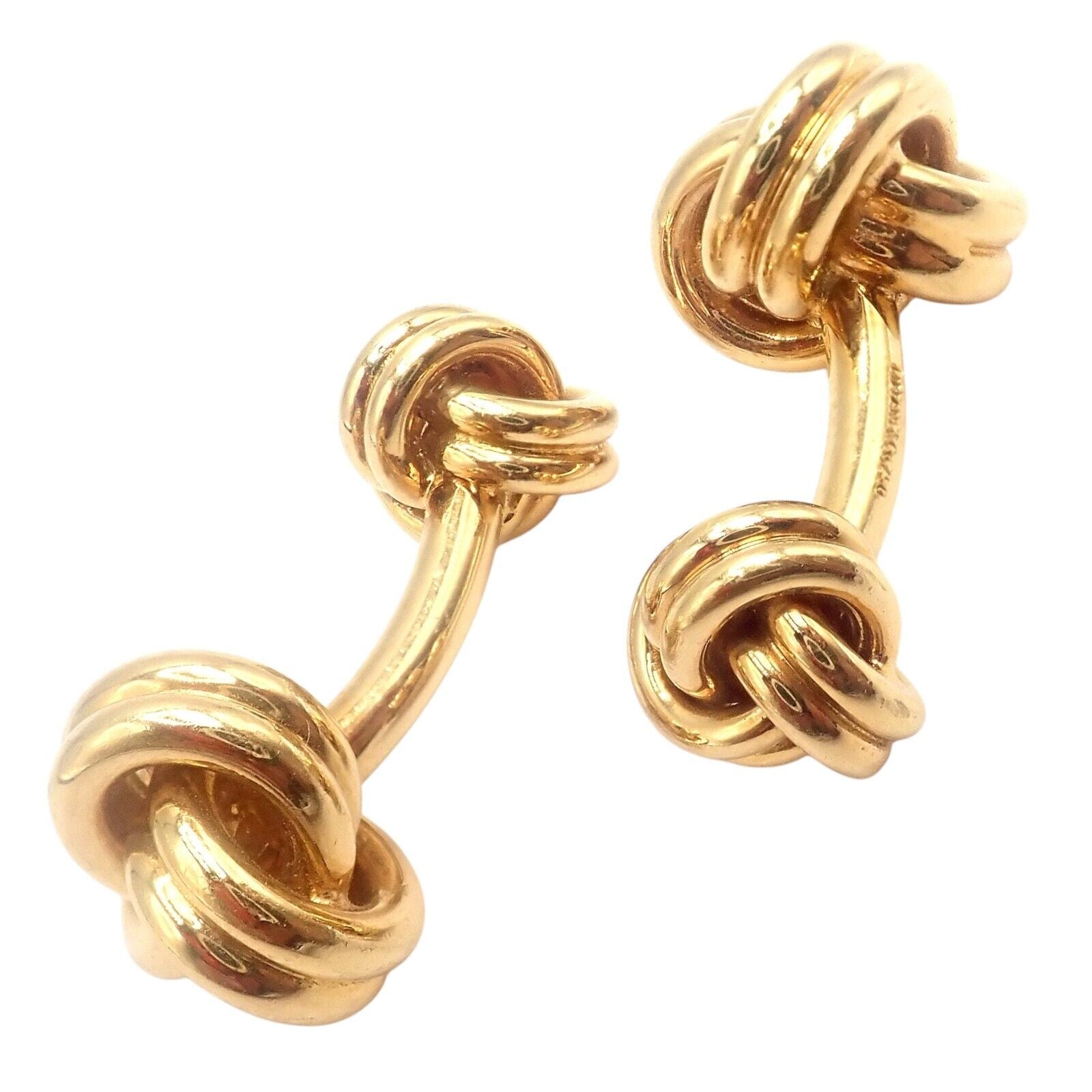 Rare! Vintage Tiffany & Co 18k Yellow Gold Classic Love Knot Cufflinks | Fortrove