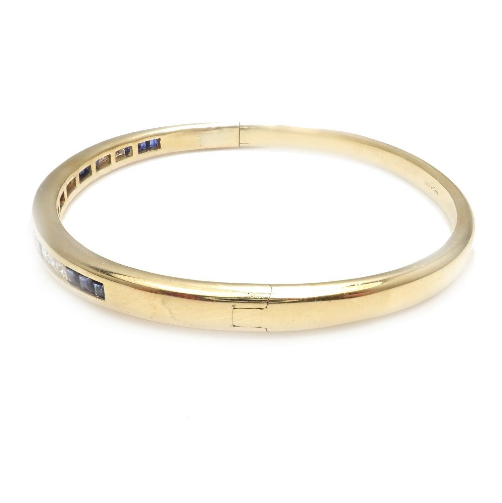 Craig Drake Jewelry & Watches:Fine Jewelry:Bracelets & Charms Rare! Craig Drake 18k Yellow Gold Diamond Sapphire Bangle Bracelet