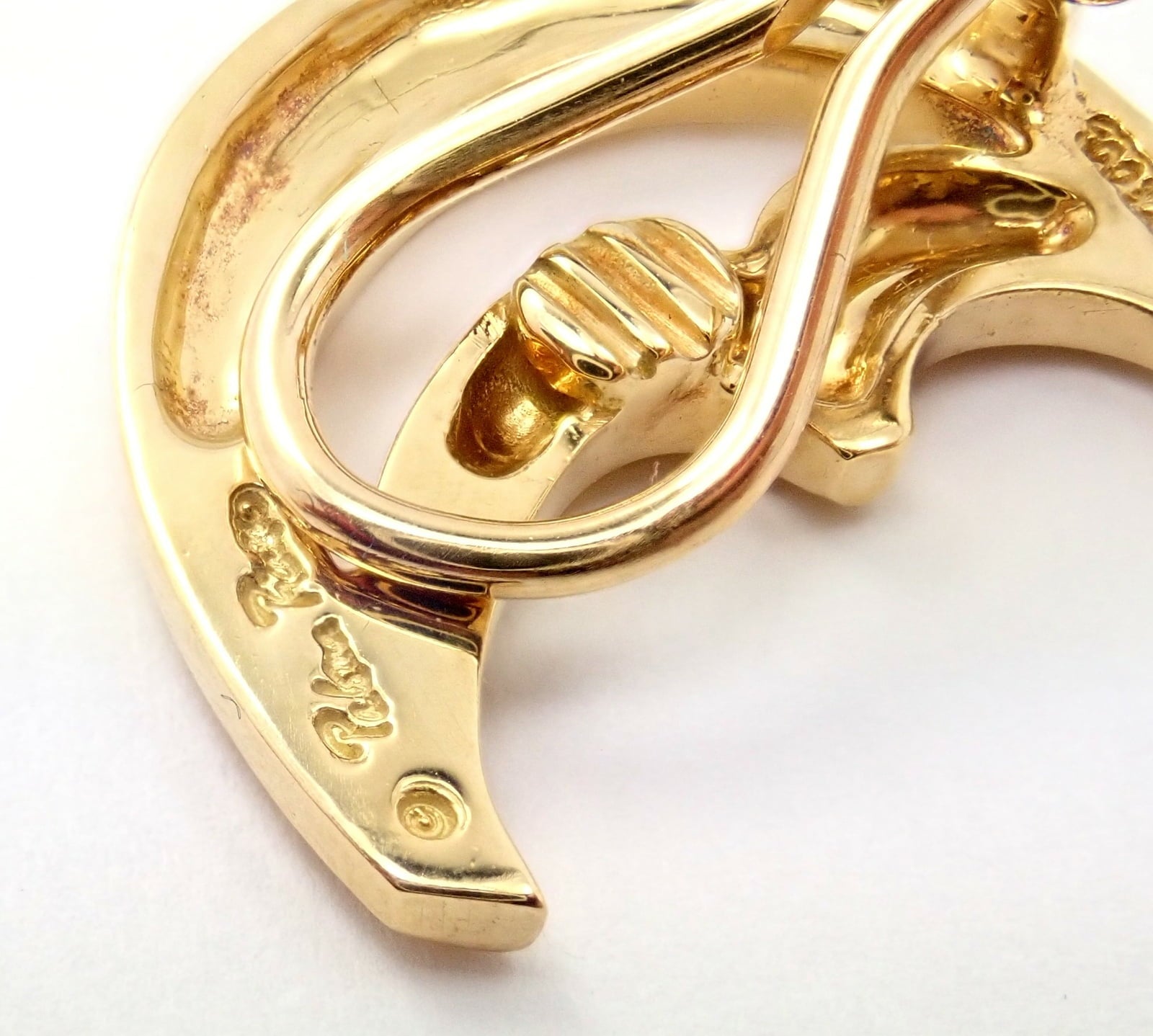 Tiffany & Co. Jewelry & Watches:Fine Jewelry:Earrings Authentic! Tiffany & Co Picasso 18k Yellow Gold Crescent Moon Large Earrings