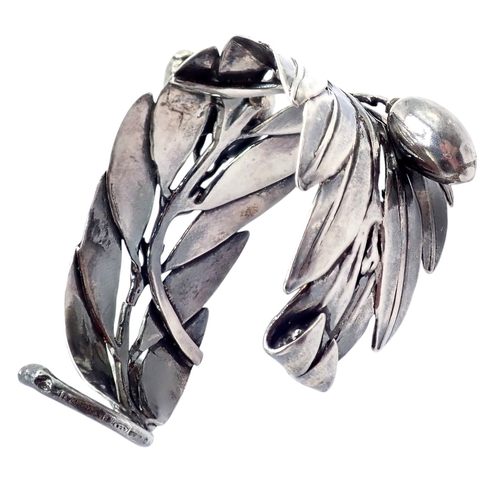 Buccellati Jewelry & Watches:Fine Jewelry:Bracelets & Charms Rare! Vintage Mario Buccellati Silver Olive Leaf Branch Cuff Bracelet