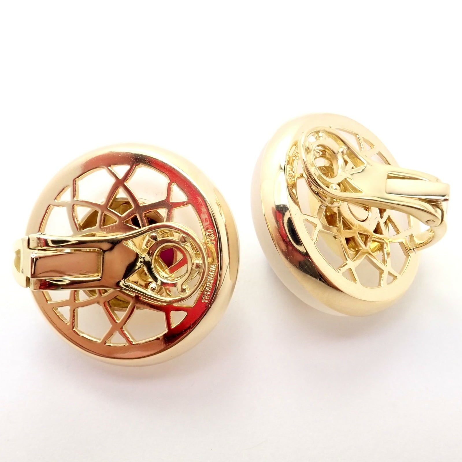 Tiffany & Co. Jewelry & Watches:Fine Jewelry:Earrings Vintage Authentic Rare Tiffany & Co. 18k Yellow Gold Tourmaline Crystal Earrings