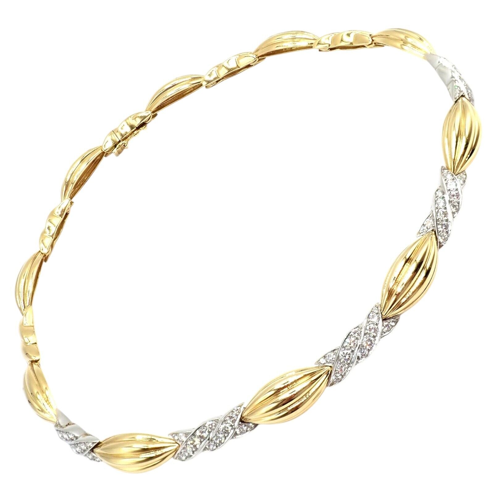 Tiffany & Co. Jewelry & Watches:Fine Jewelry:Necklaces & Pendants Authentic! Tiffany & Co 18k Yellow + White Gold 4ct Diamond Candy Necklace