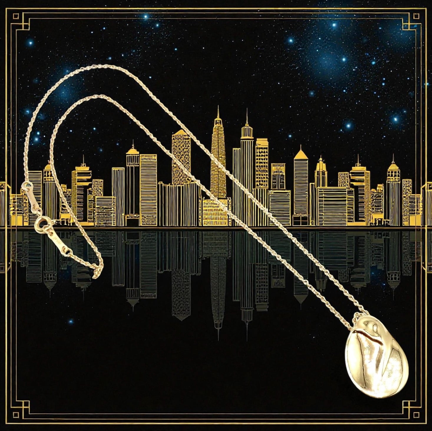 Tiffany & Co Peretti 18k Yellow Gold Madonna Medium Pendant Chain Neck