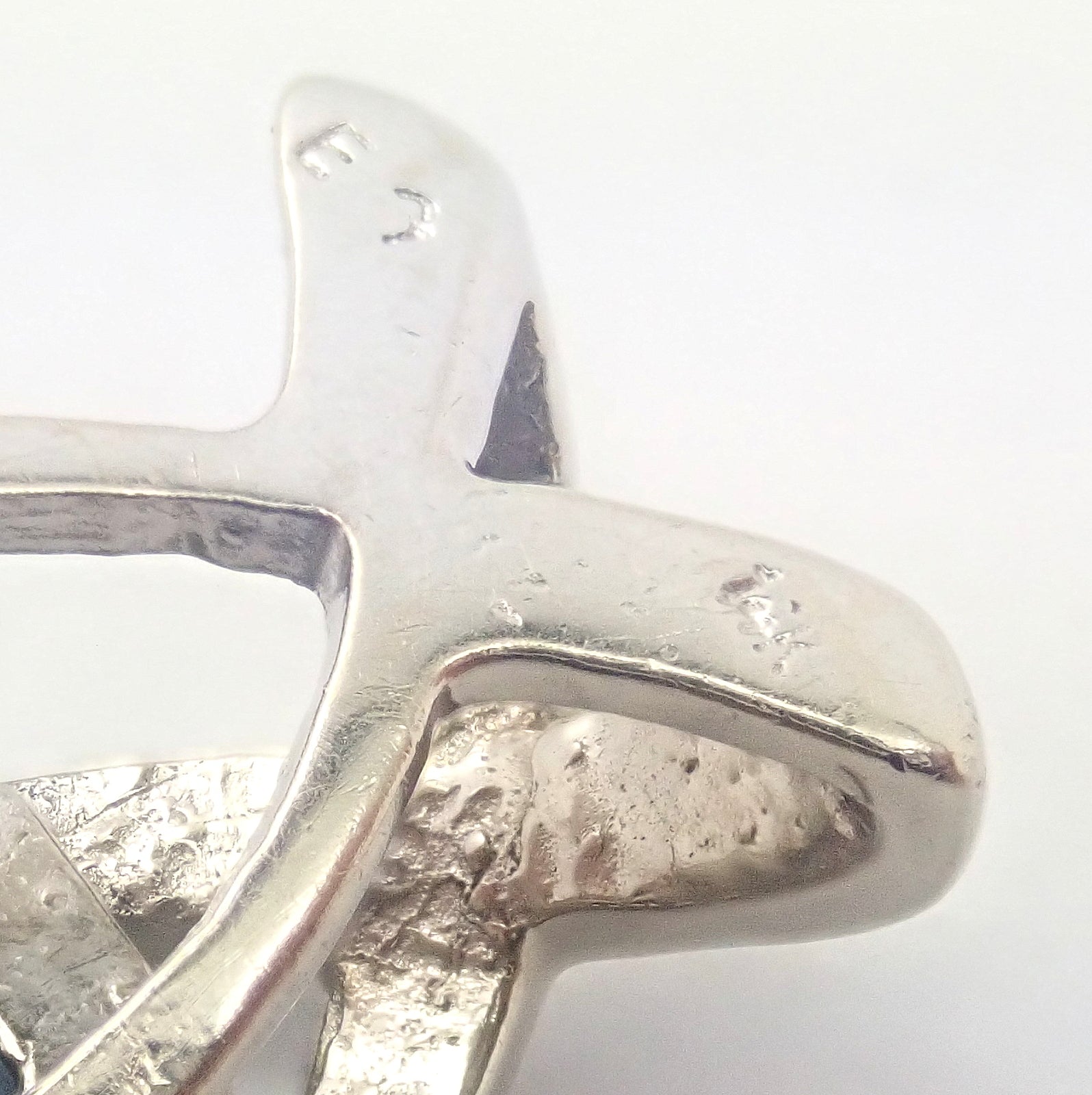 Vintage Estate 14k White Gold Blue Topaz Slider Pendant For Necklace | Fortrove