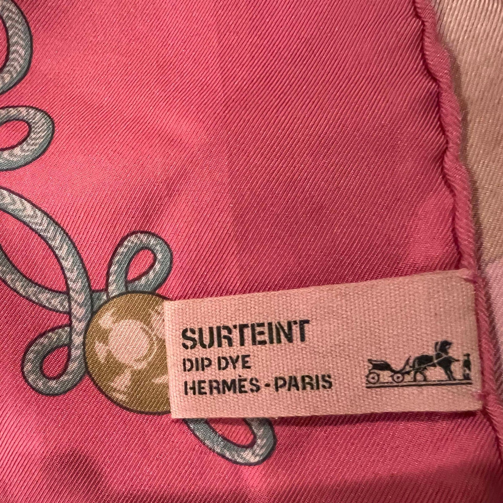 Authentic Hermes Pink Brandebourgs Silk Scarf 90cm | Fortrove