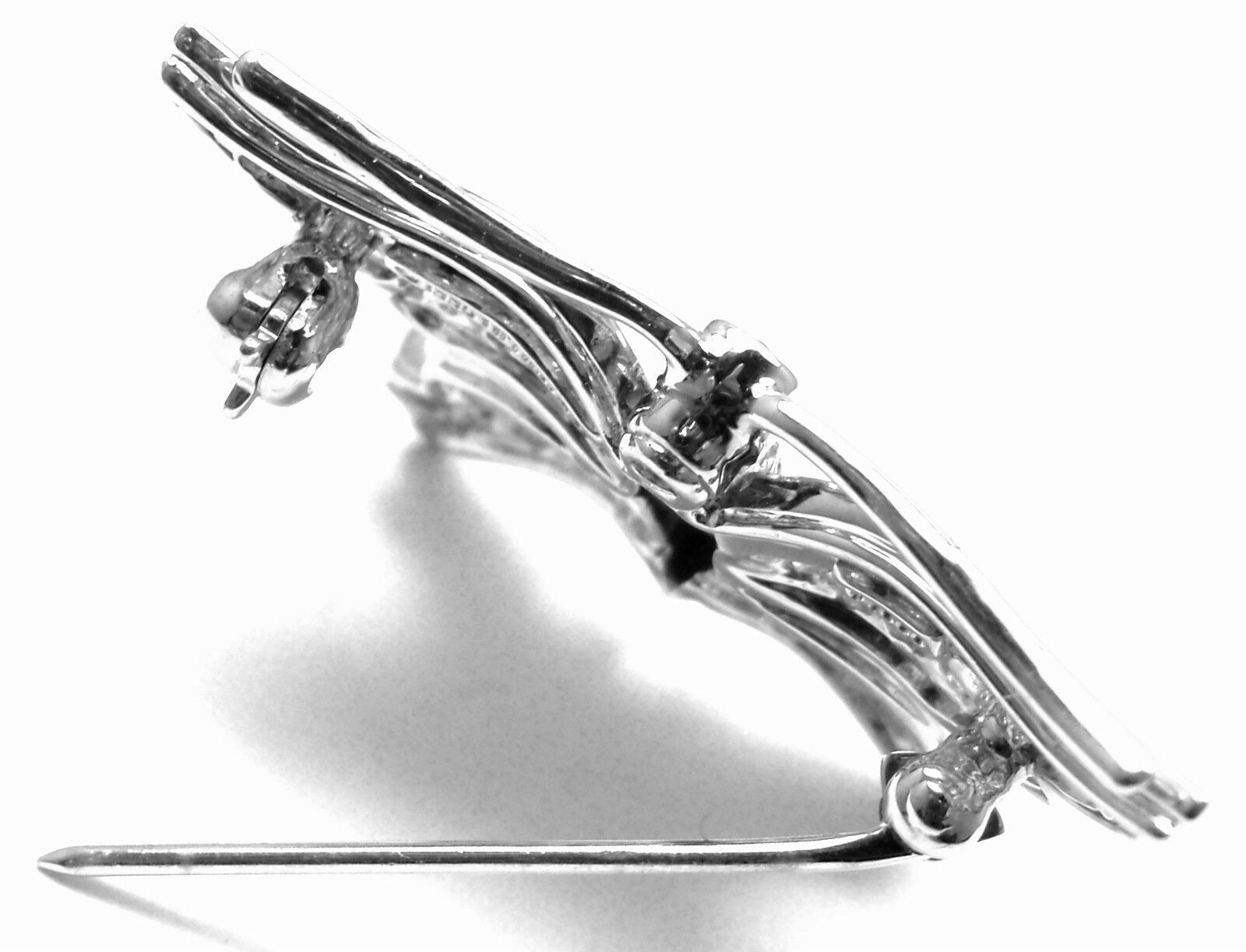 Rare! Authentic TIFFANY & CO Butterfly Platinum Diamond Pin Brooch | Fortrove