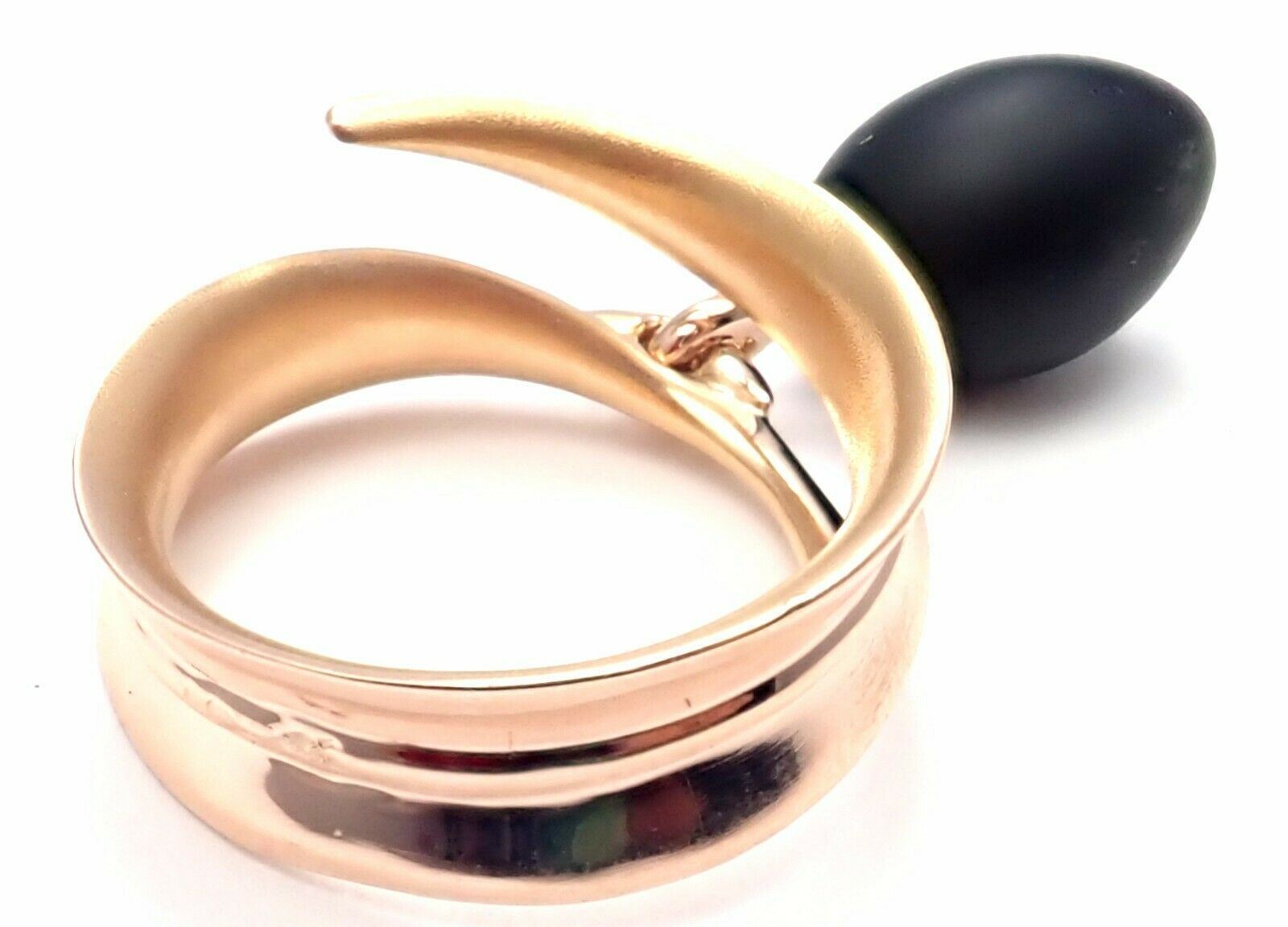 HERMÈS Jewelry & Watches:Fine Jewelry:Rings Rare! Authentic Hermes Olive 18k Rose Gold Wood Band Ring