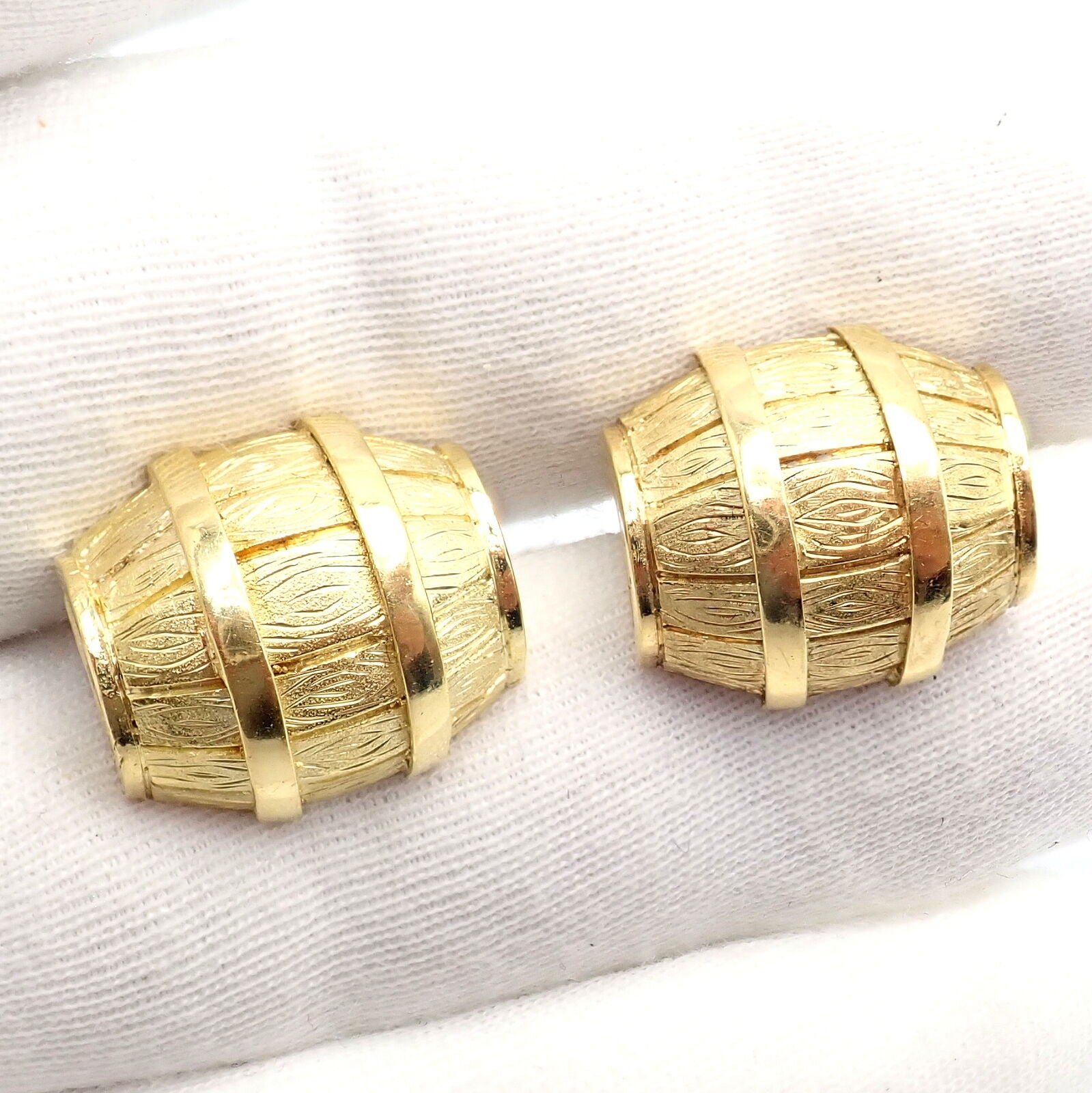 Cartier Jewelry & Watches:Men's Jewelry:Cufflinks Rare! Vintage Cartier 18k Yellow Gold Barrel Cufflinks 1970's