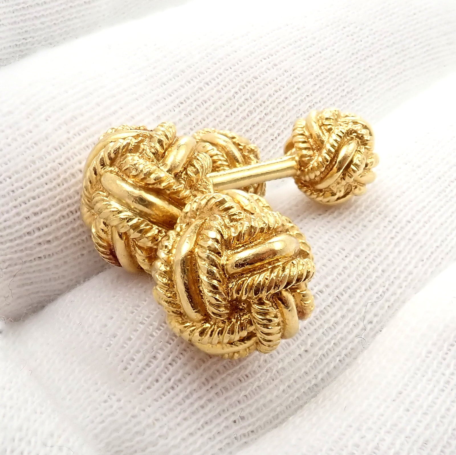 Tiffany & Co. Jewelry & Watches:Men's Jewelry:Cufflinks Rare! Vintage Tiffany & Co. 18k Yellow Gold Schlumberger Rope Knot Cufflinks