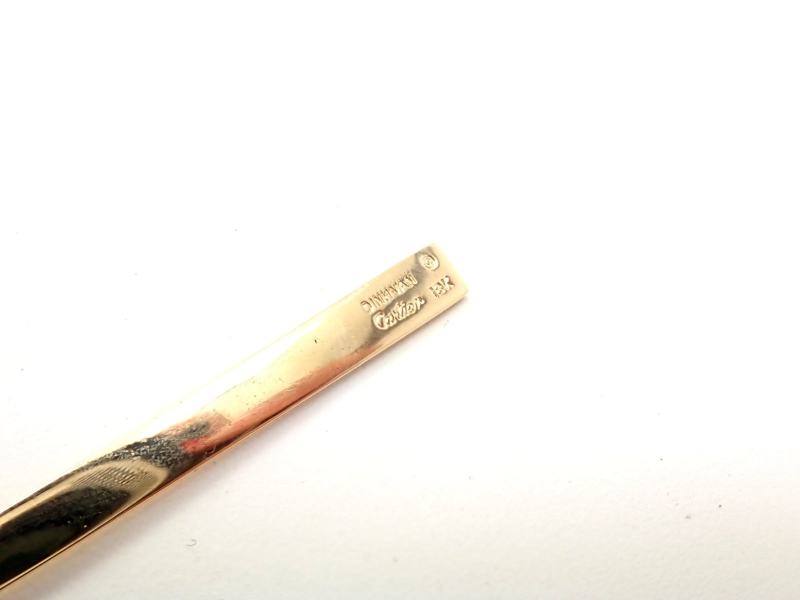 Rare! Vintage Authentic Cartier Dinh Van 18k Yellow Gold Long Quill Brooch Pin | Fortrove
