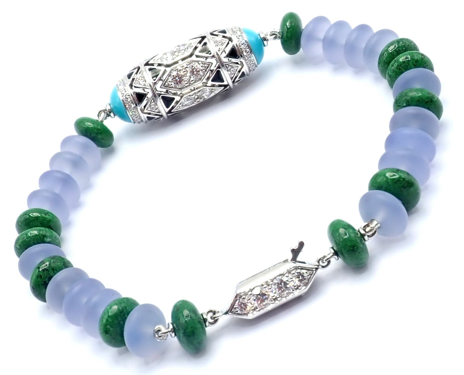 Cartier Jewelry & Watches:Fine Jewelry:Bracelets & Charms Authentic! Cartier 18k White Gold High Jewelry Géometrie & Contrastes Bracelet