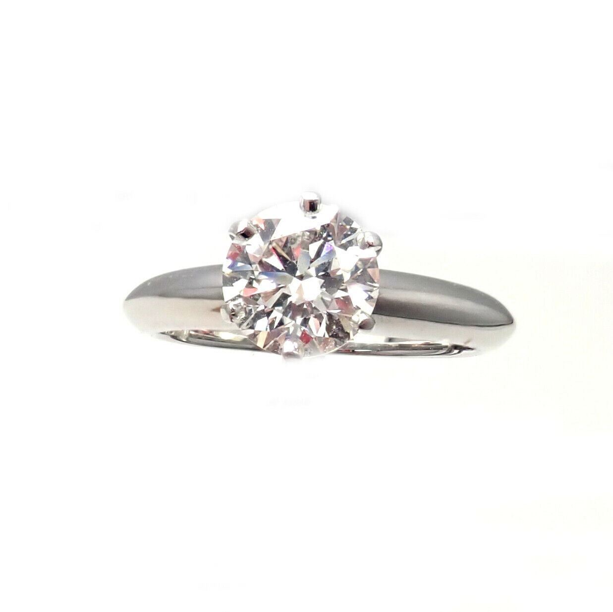 Tiffany & Co. Jewelry & Watches:Vintage & Antique Jewelry:Rings Authentic! Tiffany & Co. Platinum 1.13ct Diamond H VS1 XXX Engagement Ring Cert
