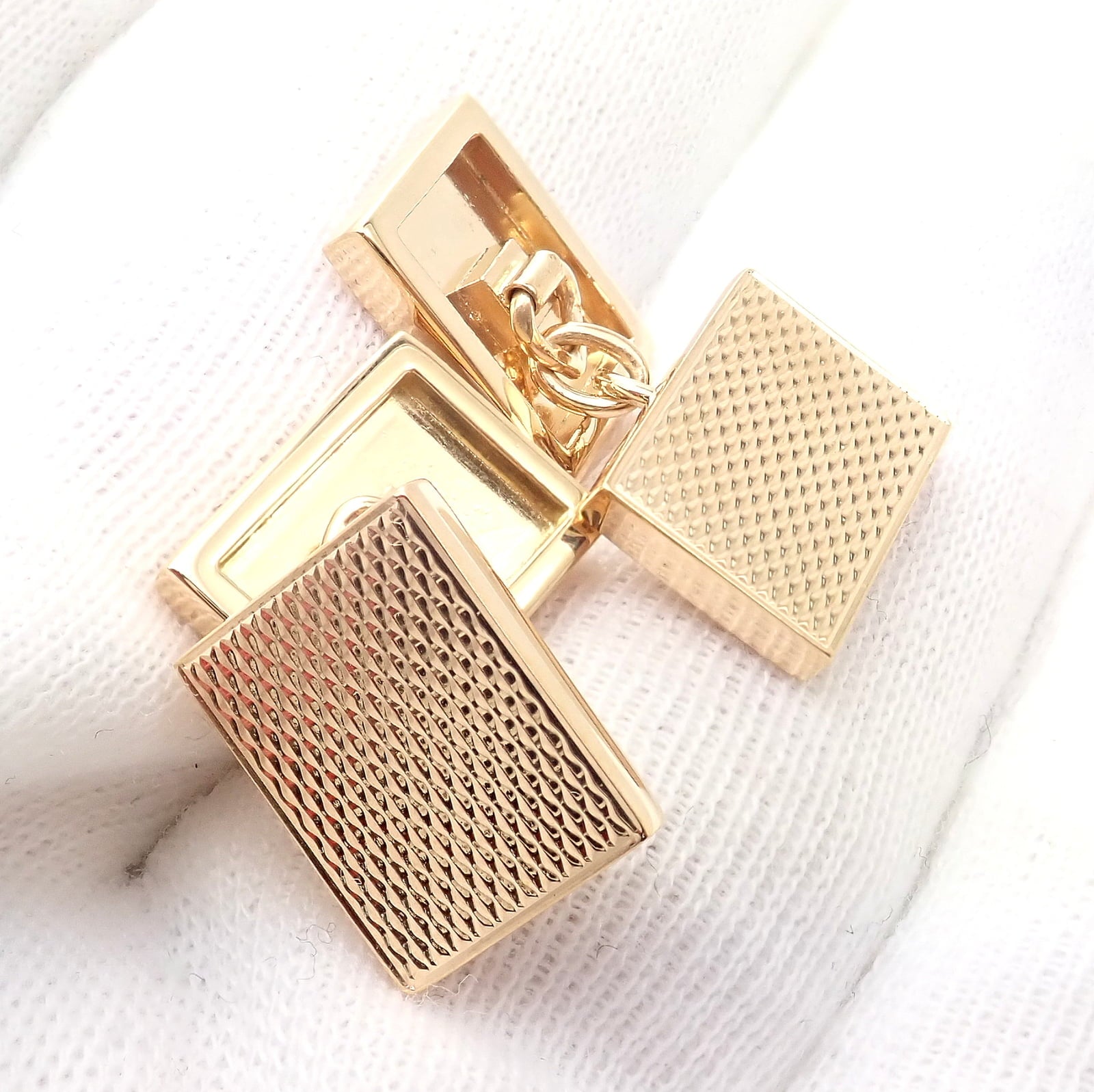 Van Cleef & Arpels Jewelry & Watches:Men's Jewelry:Cufflinks Rare! Authentic Van Cleef & Arpels 18k Yellow Gold Vintage Rectangle Cufflinks