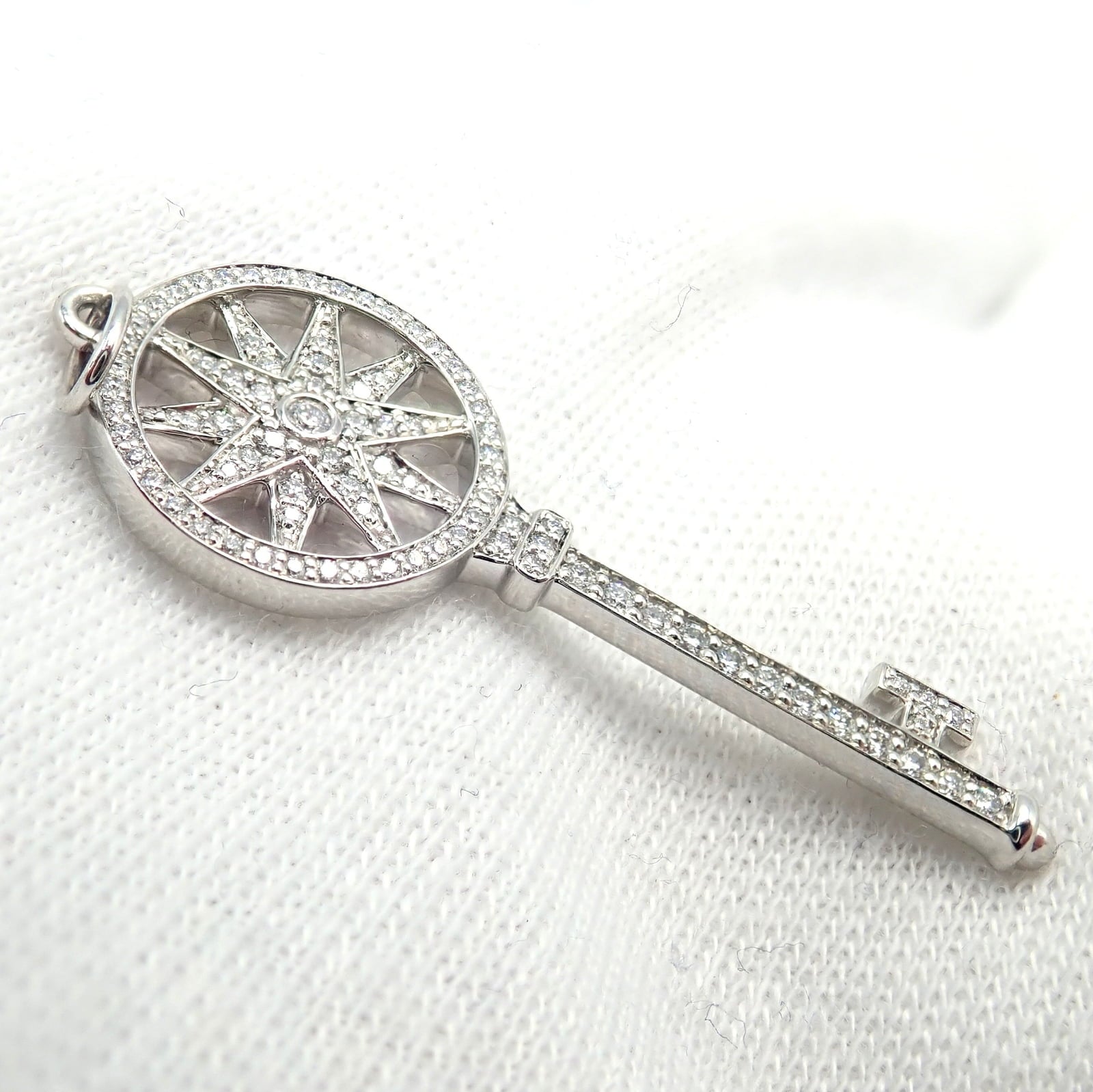 Tiffany & Co. Jewelry & Watches:Fine Jewelry:Necklaces & Pendants Authentic! Tiffany & Co Platinum Diamond Key Star Pendant Necklace